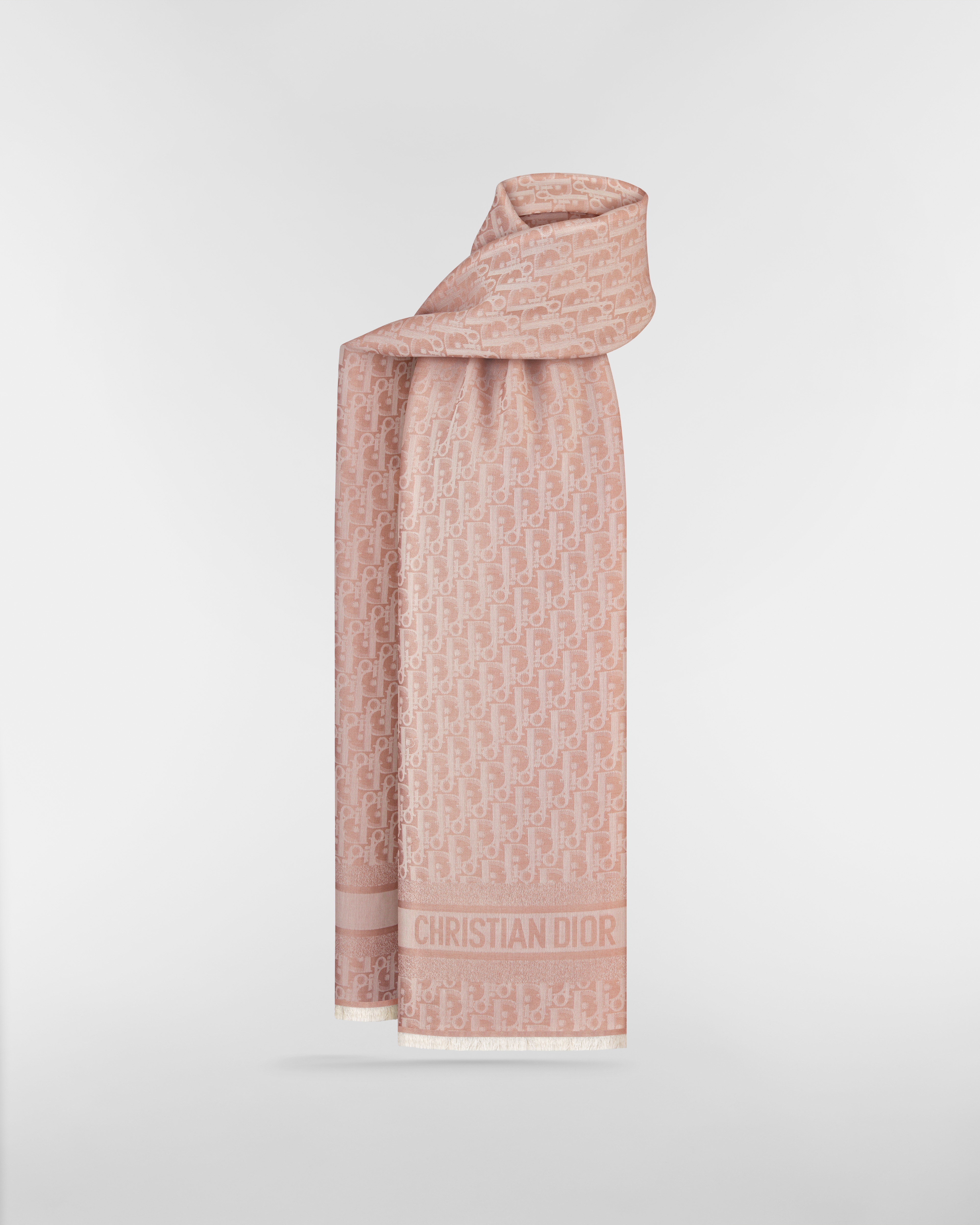 Dior Oblique 스톨 Rose des Vents 코튼 울 실크 E01