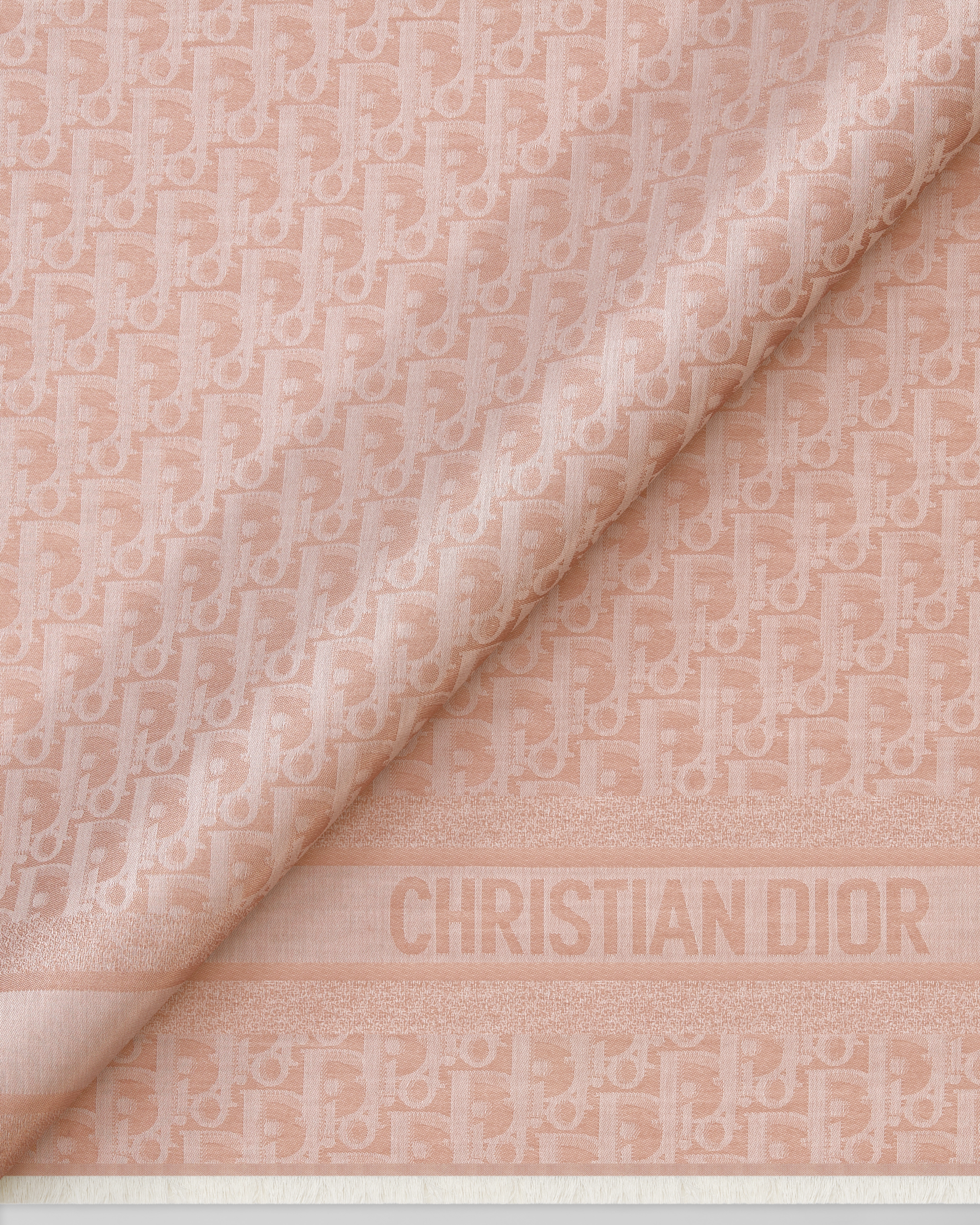 Dior Oblique 스톨 Rose des Vents 코튼 울 실크 E09