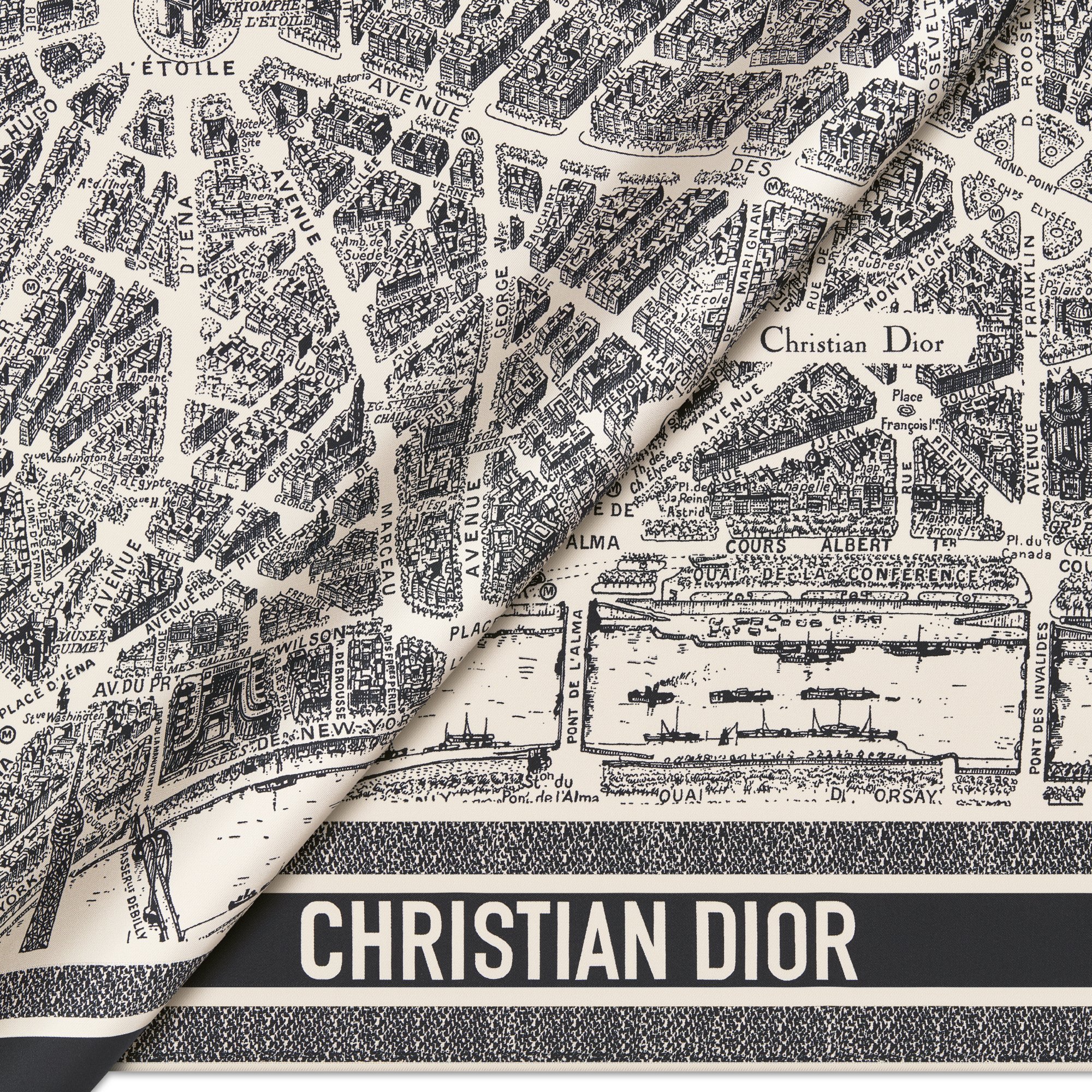 Plan de Paris 90 Square Scarf