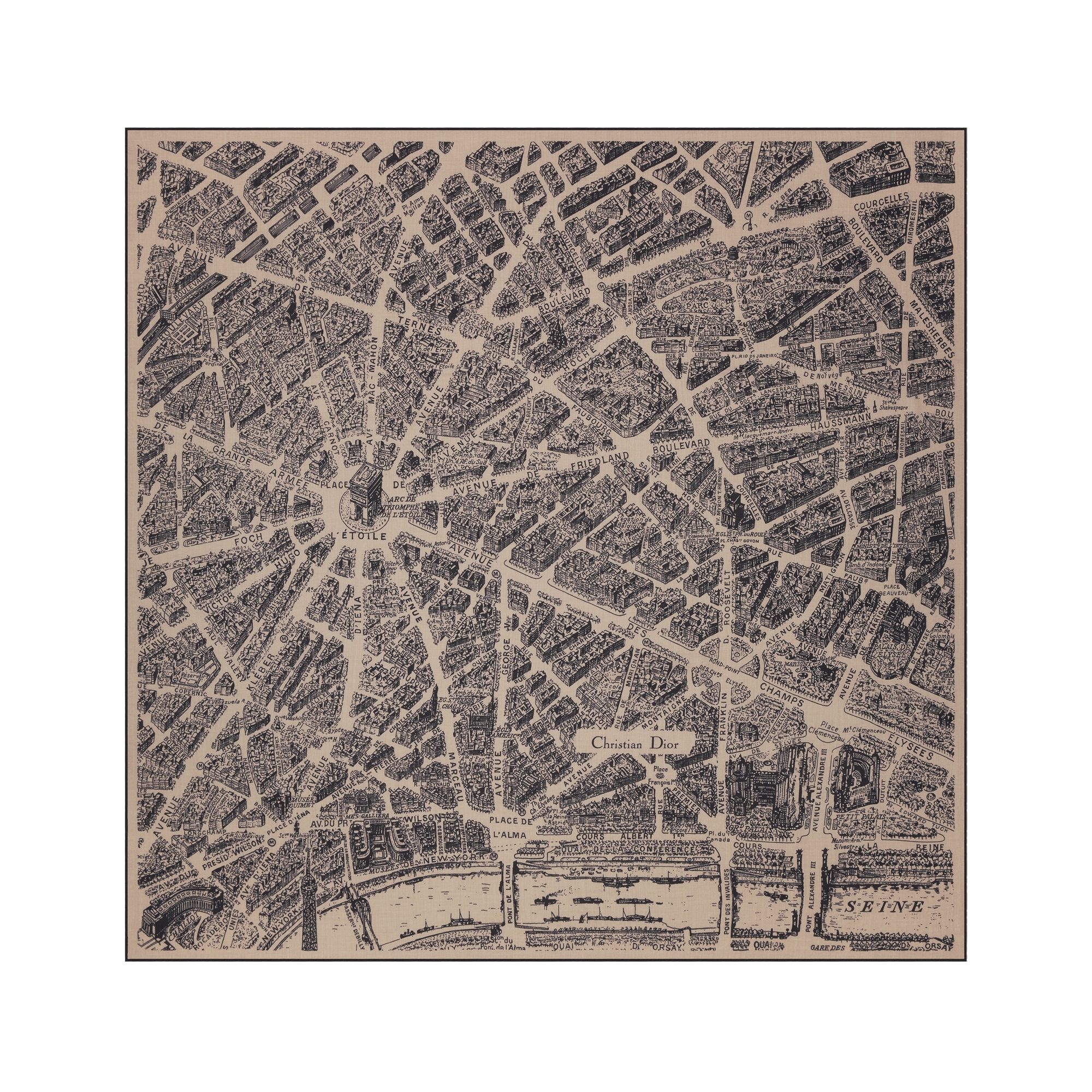  Beige and Black Cashmere