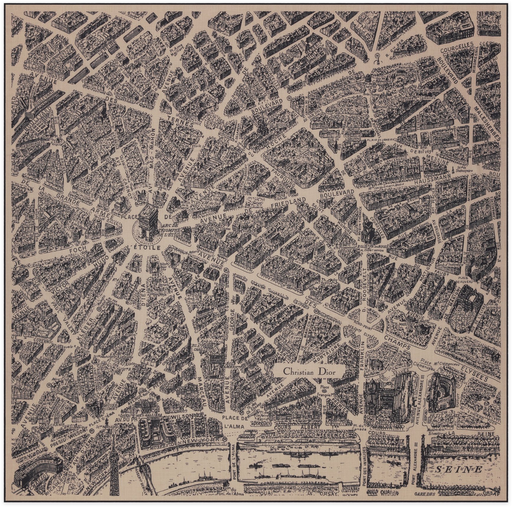 Plan de Paris Shawl aria_woman_viewcode_e01