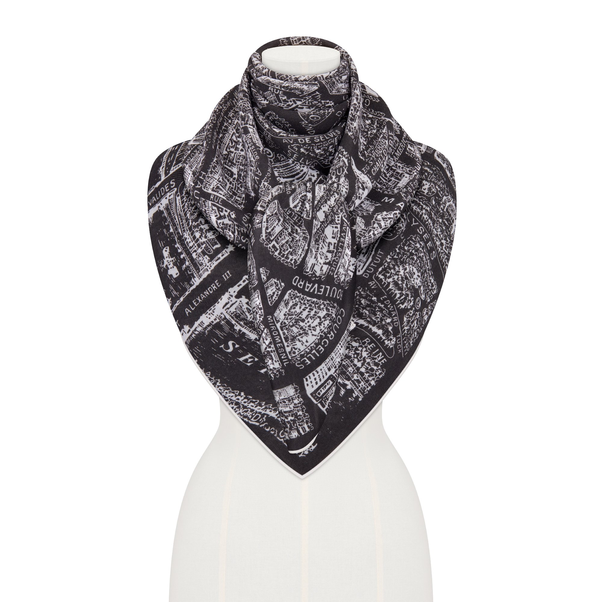 Plan de Paris Shawl Worn view cropped