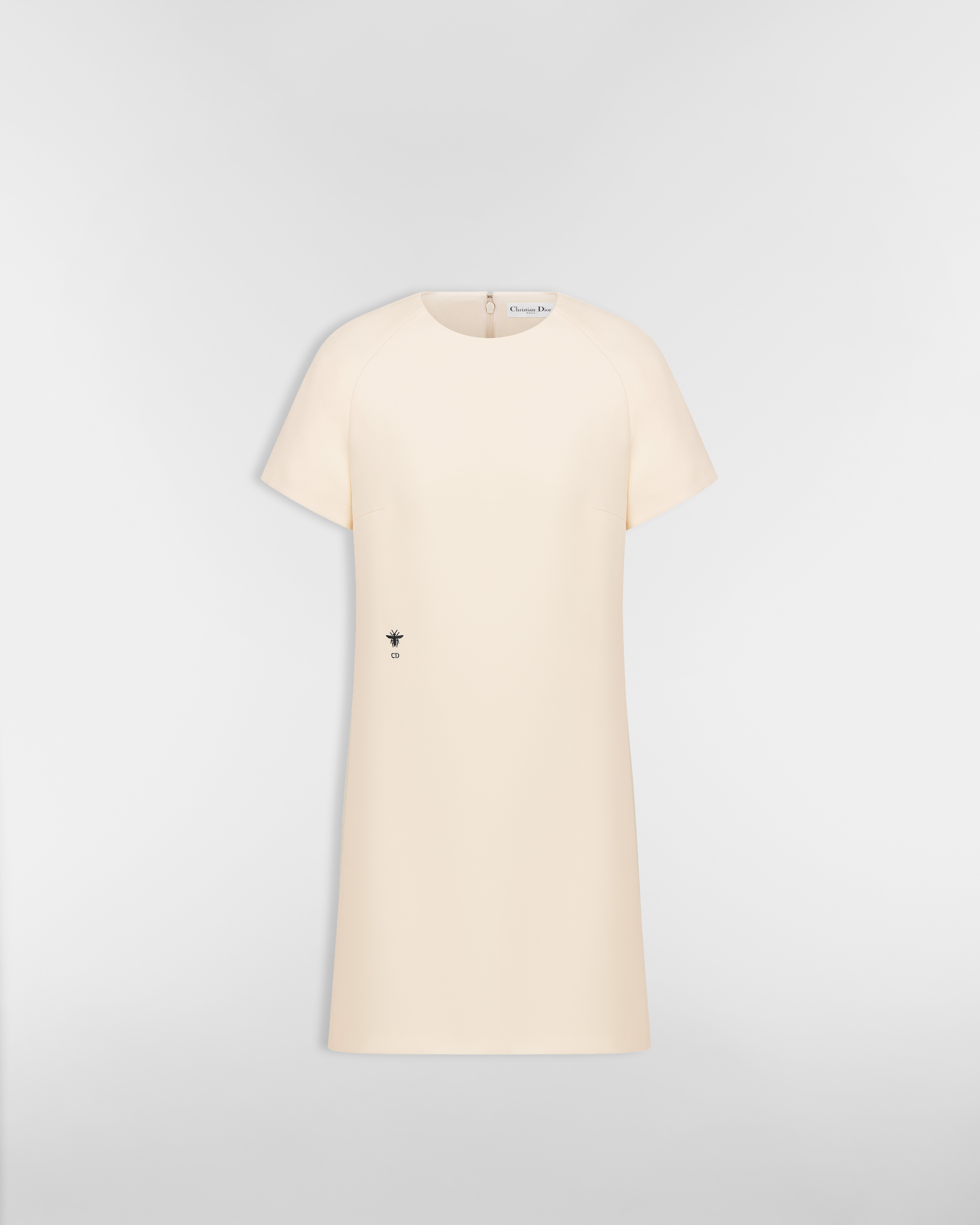 Robe droite Laine et soie blanches E01