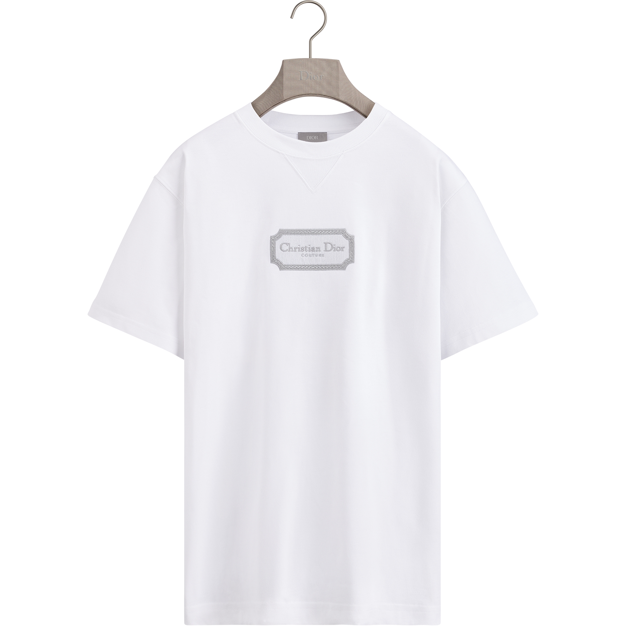 Christian Dior Couture T-Shirt, Relaxed Fit White Cotton Jersey E01
