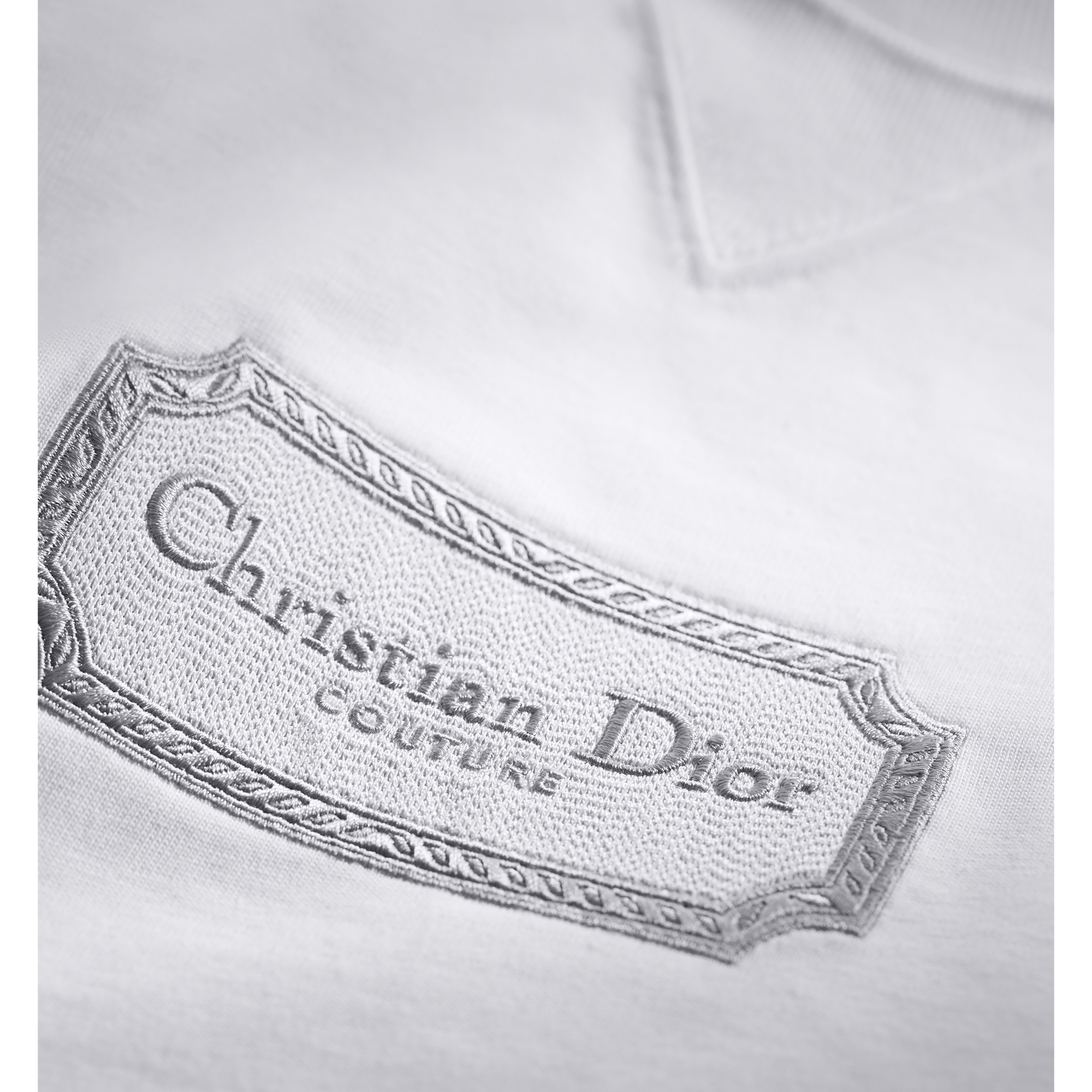 Christian Dior Couture T-Shirt, Relaxed Fit White Cotton Jersey E09