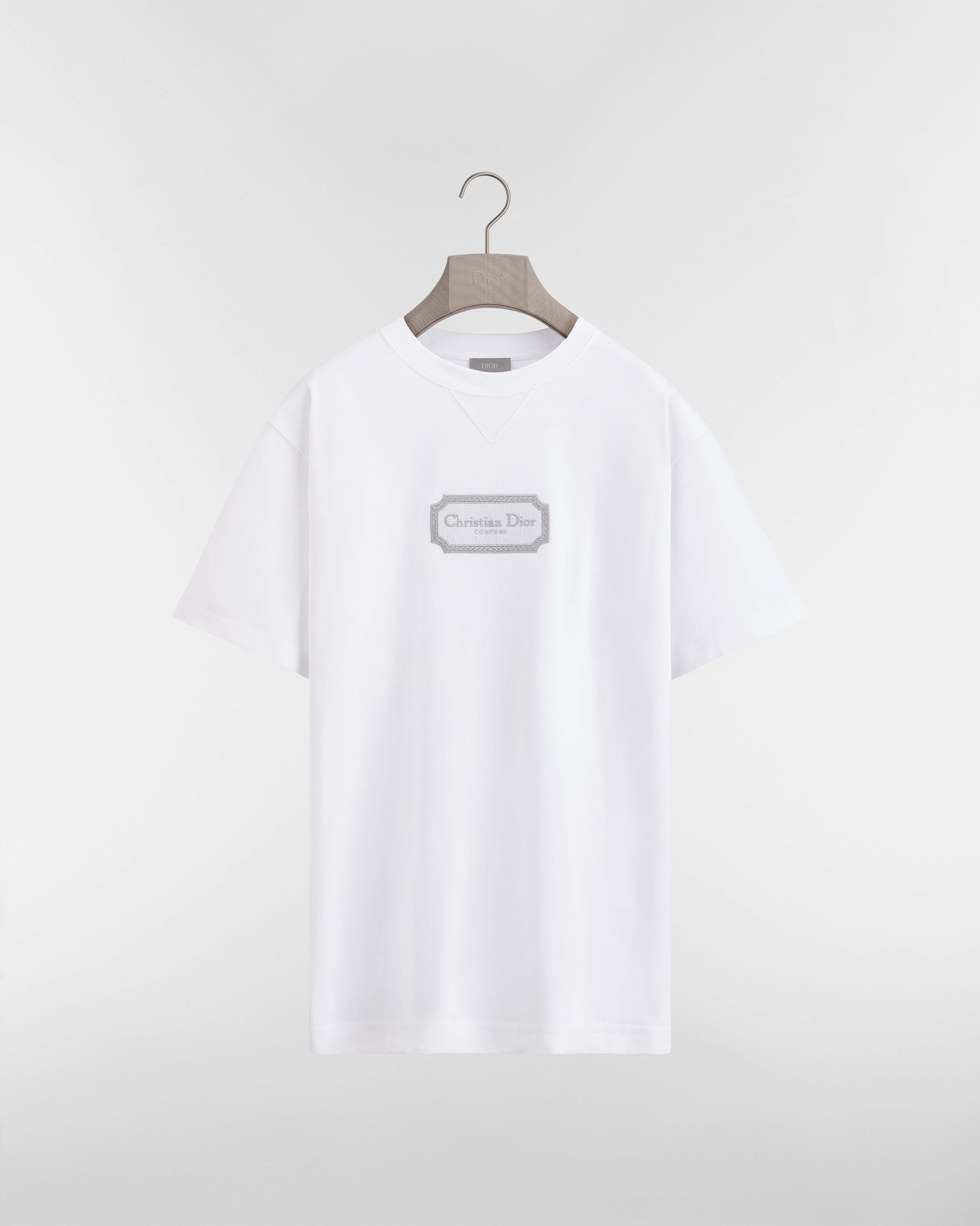 T-shirt Christian Dior Couture, coupe relax Jersey de coton blanc E01