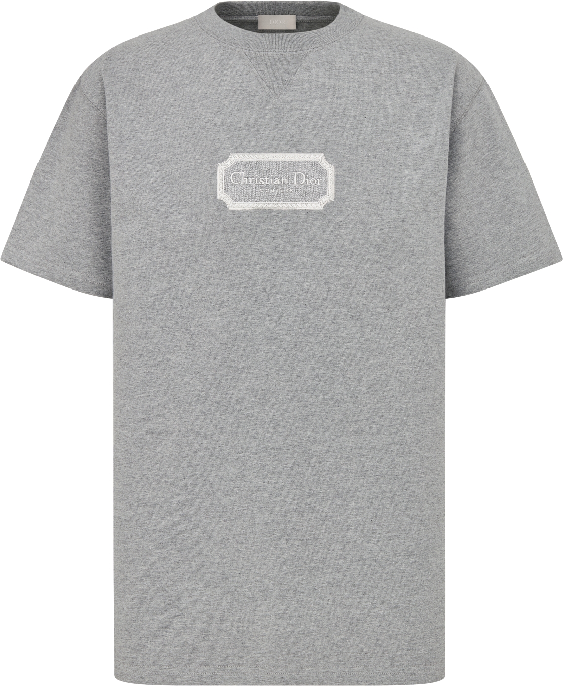 Christian Dior Couture T Shirt Relaxed Fit Gray Cotton Jersey DIOR