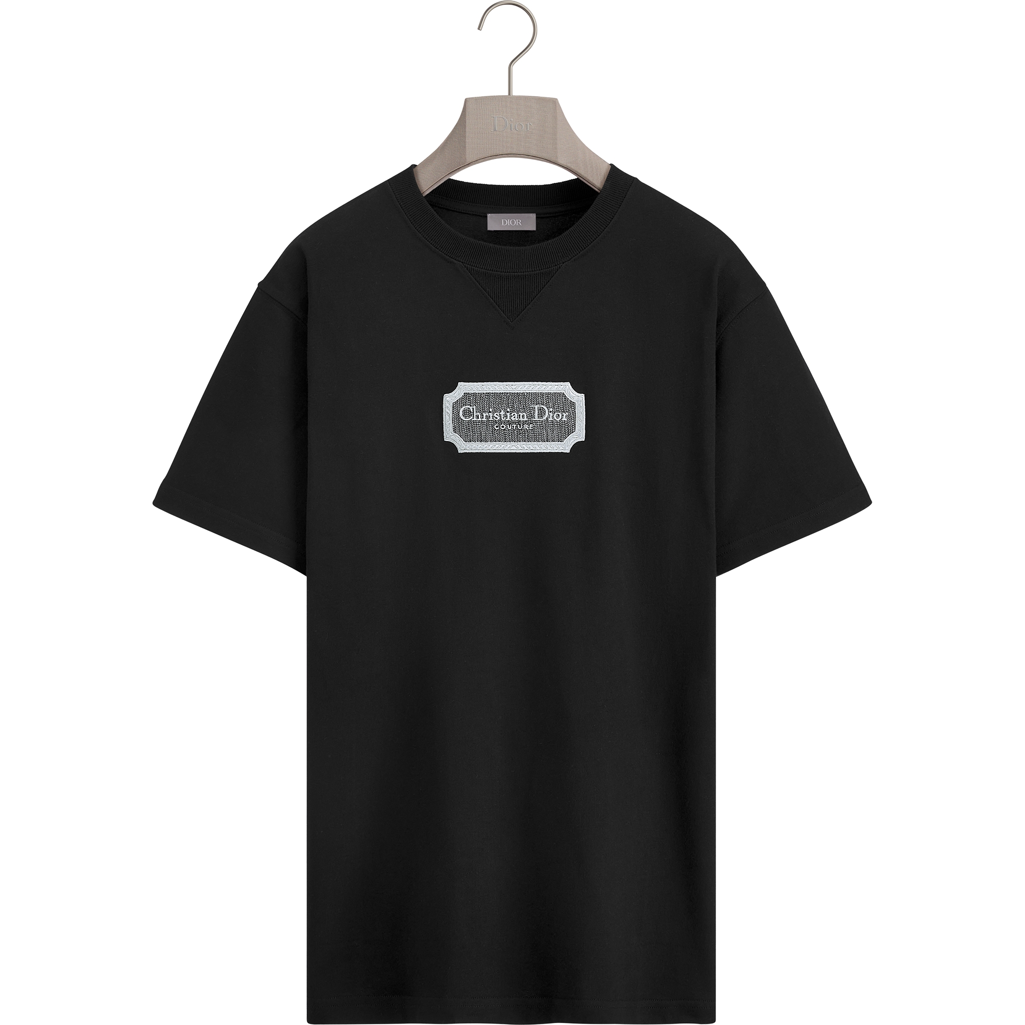 Christian Dior Couture T-Shirt, Relaxed Fit Black Cotton Jersey E01