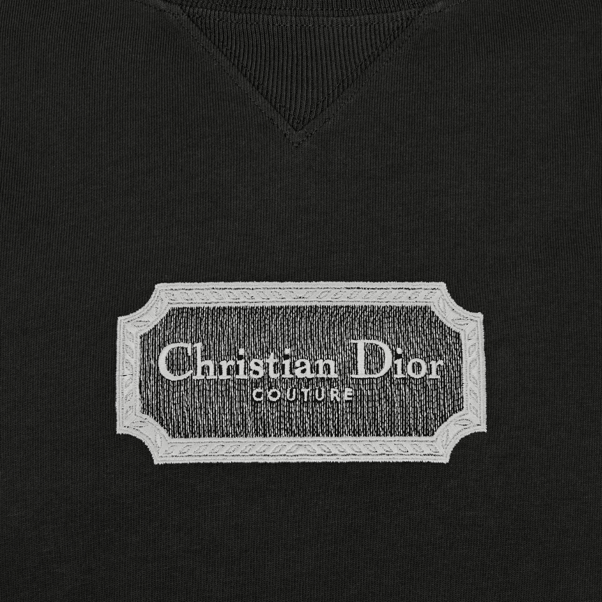 Christian Dior Couture T-Shirt, Relaxed Fit Black Cotton Jersey E09