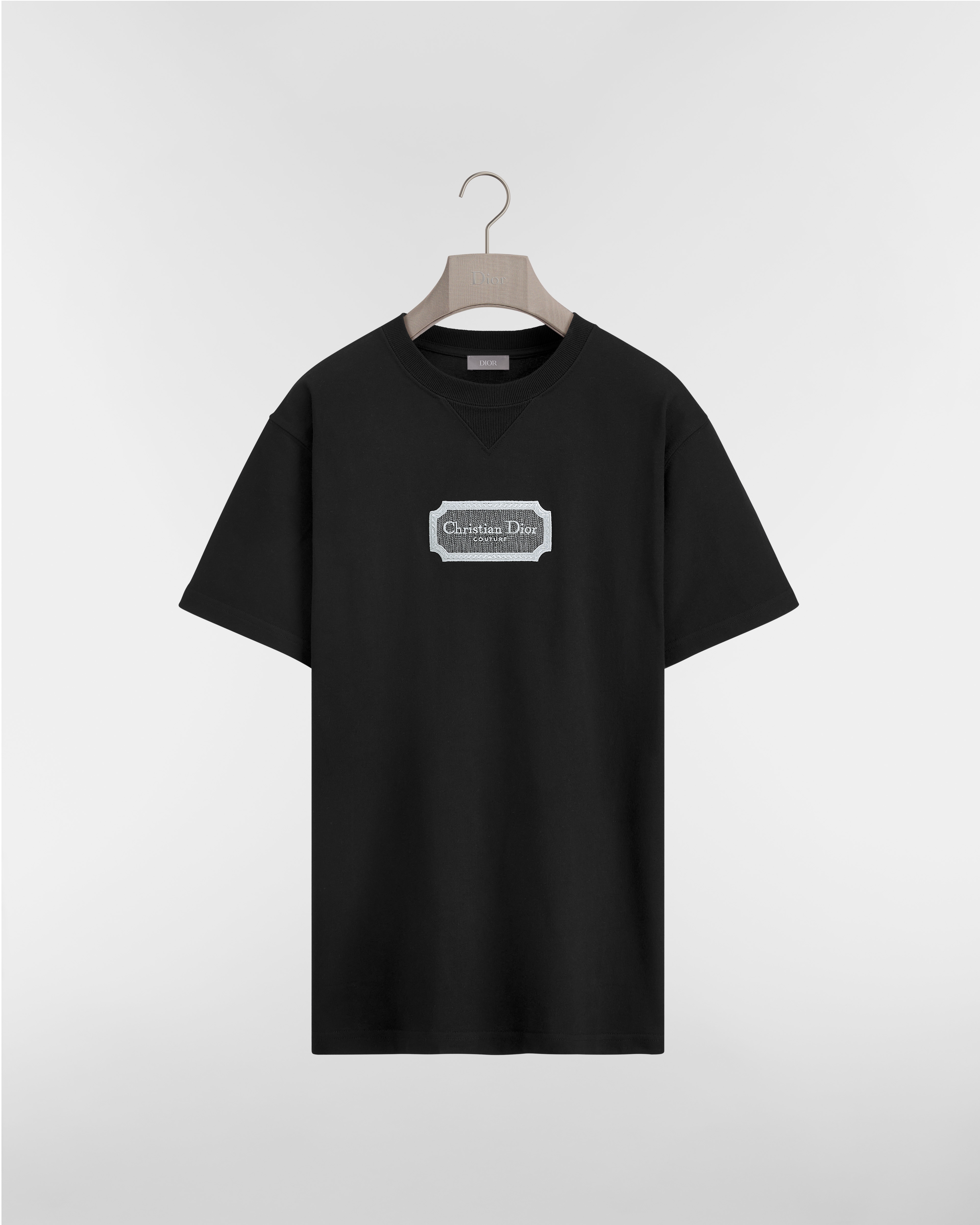 Christian Dior Couture T-Shirt, Relaxed Fit Black Cotton Jersey E01