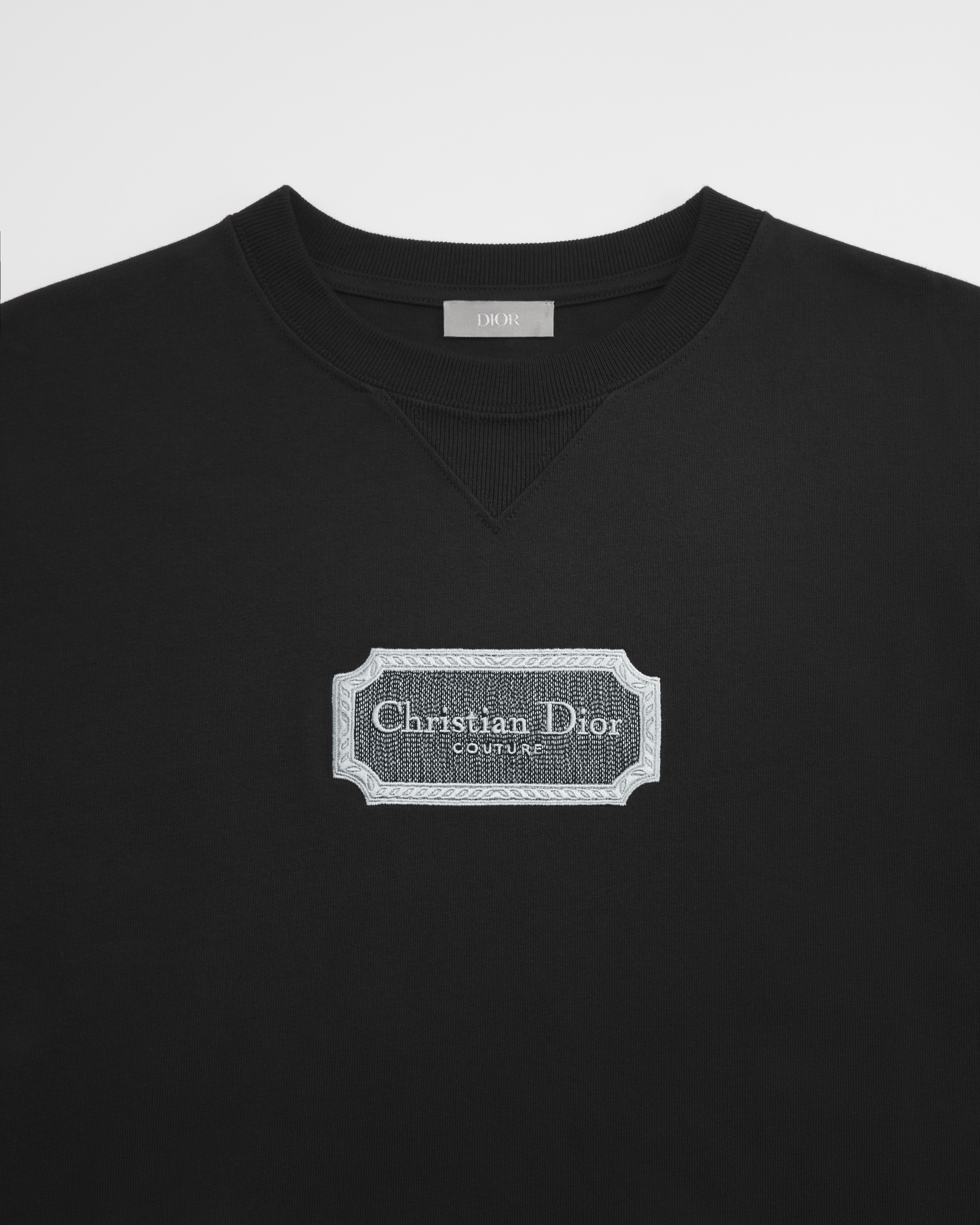 Christian Dior Couture T-Shirt, Relaxed Fit Black Cotton Jersey E09
