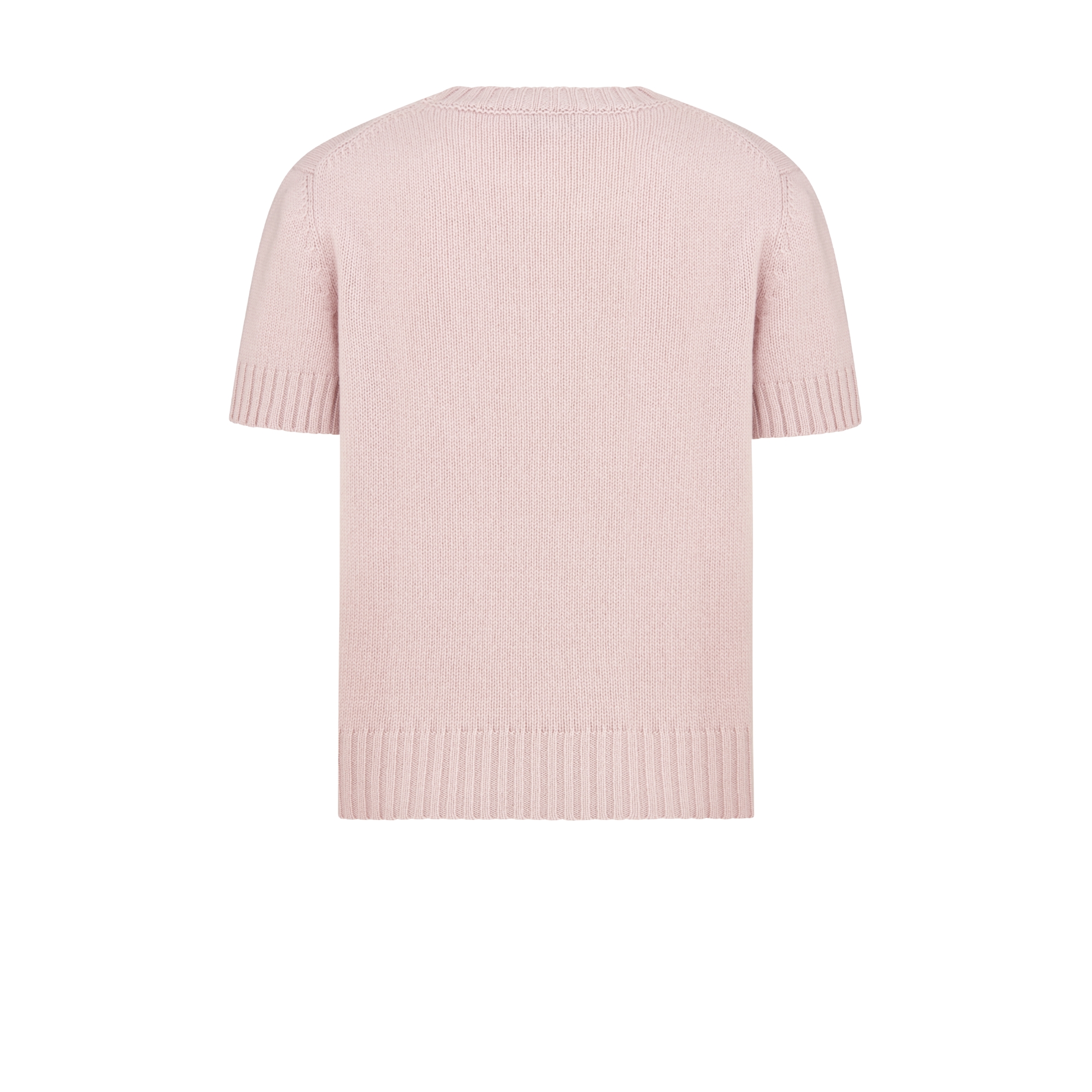 Short-Sleeved Sweater Pink Cashmere Knit E08