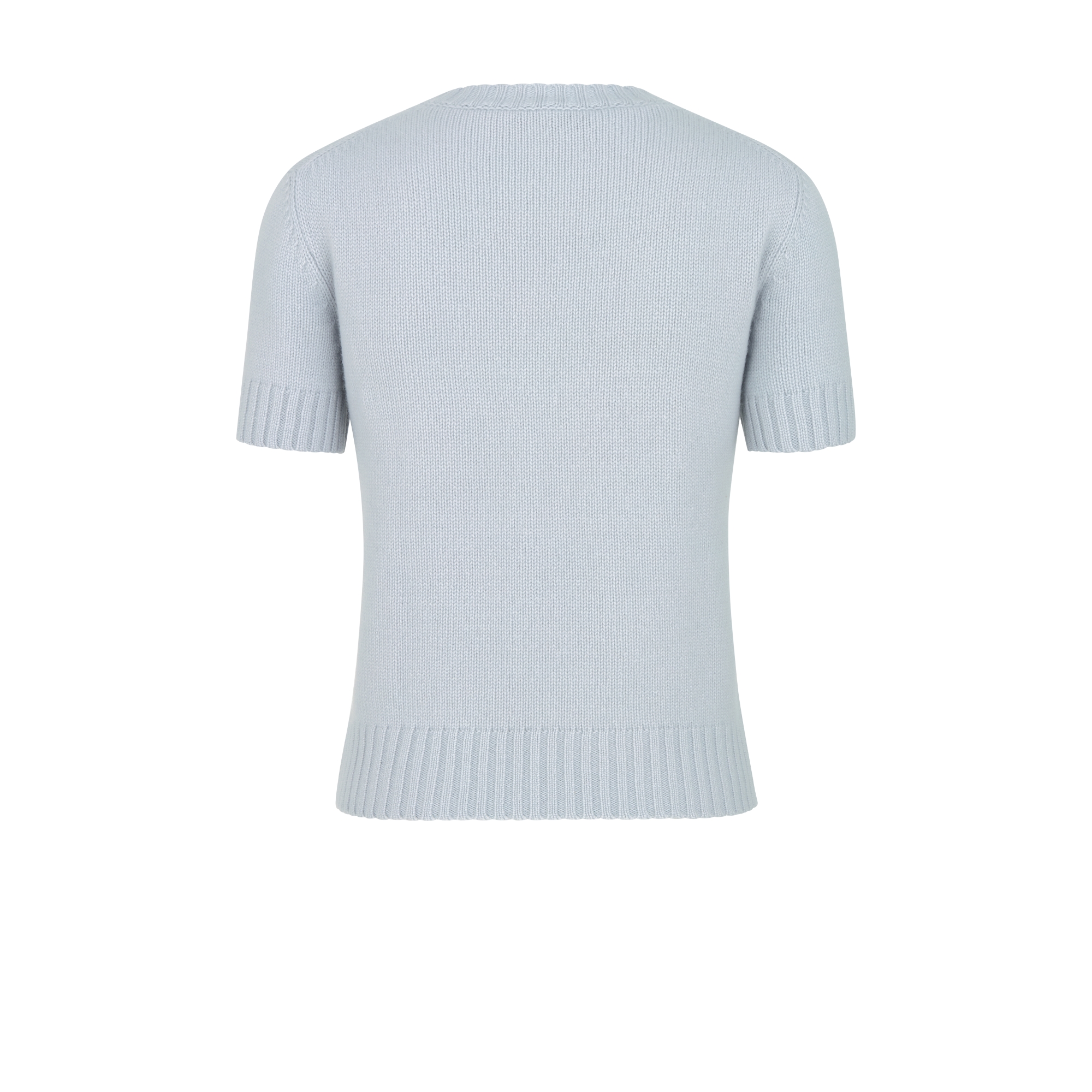 Kurzärmliger Pullover Kaschmirstrick in Grau E08