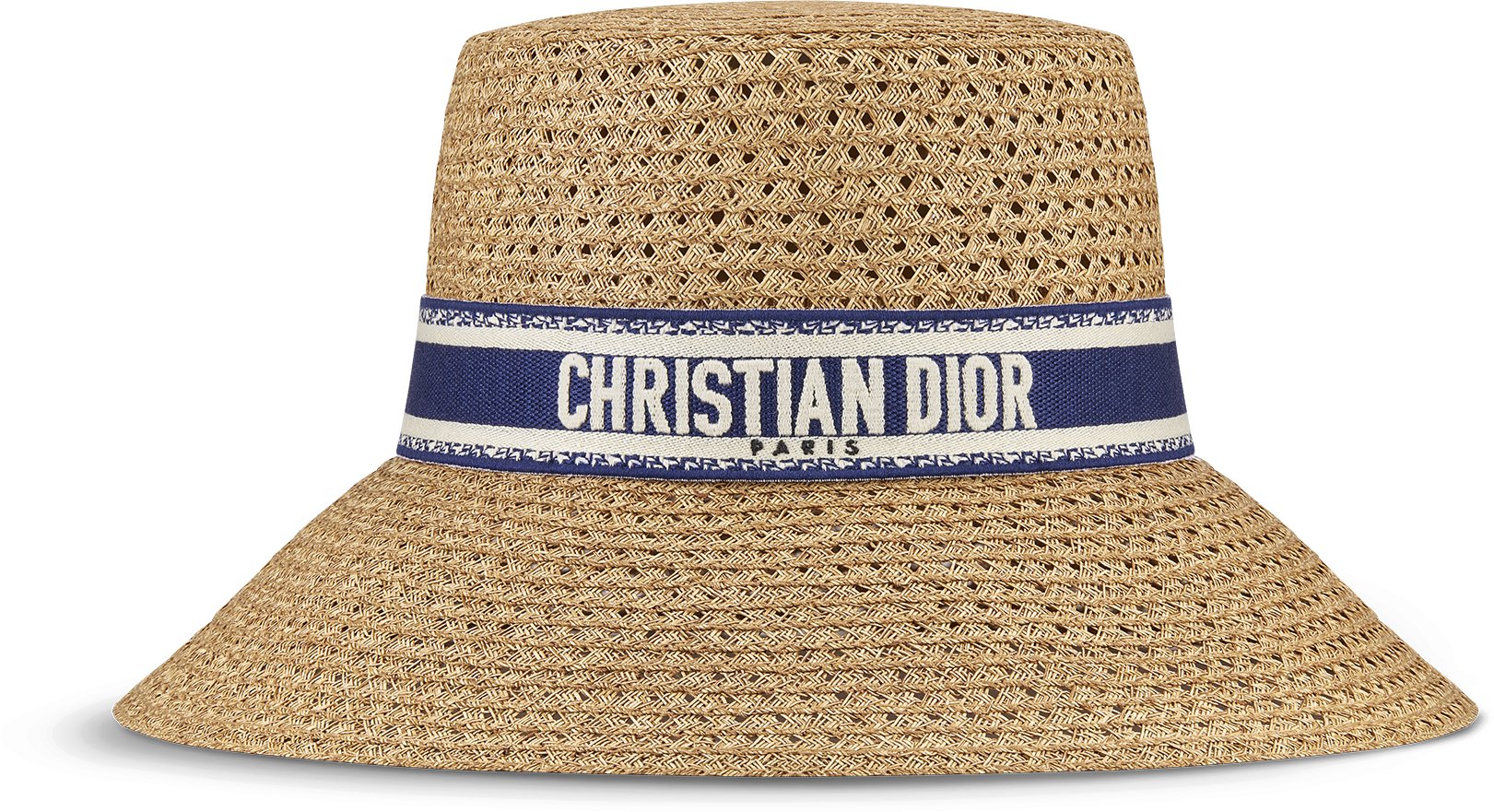 【新品未開封・送料無料】 DIOR | D-Bobby ワイドブリム ハット ストロー & リボン 帽子