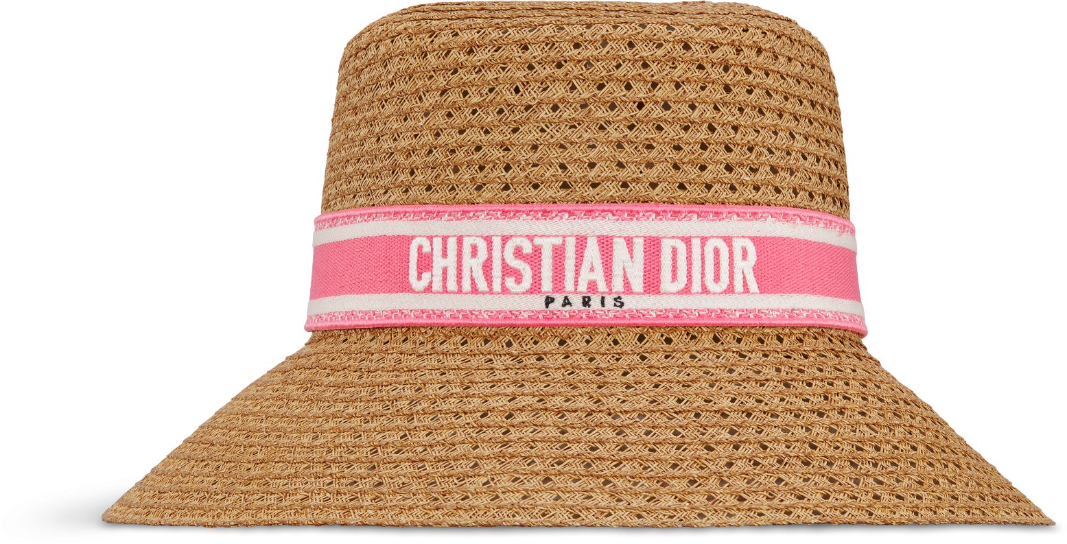 DIOR | D-Bobby ワイドブリム ハット ストロー & リボン
