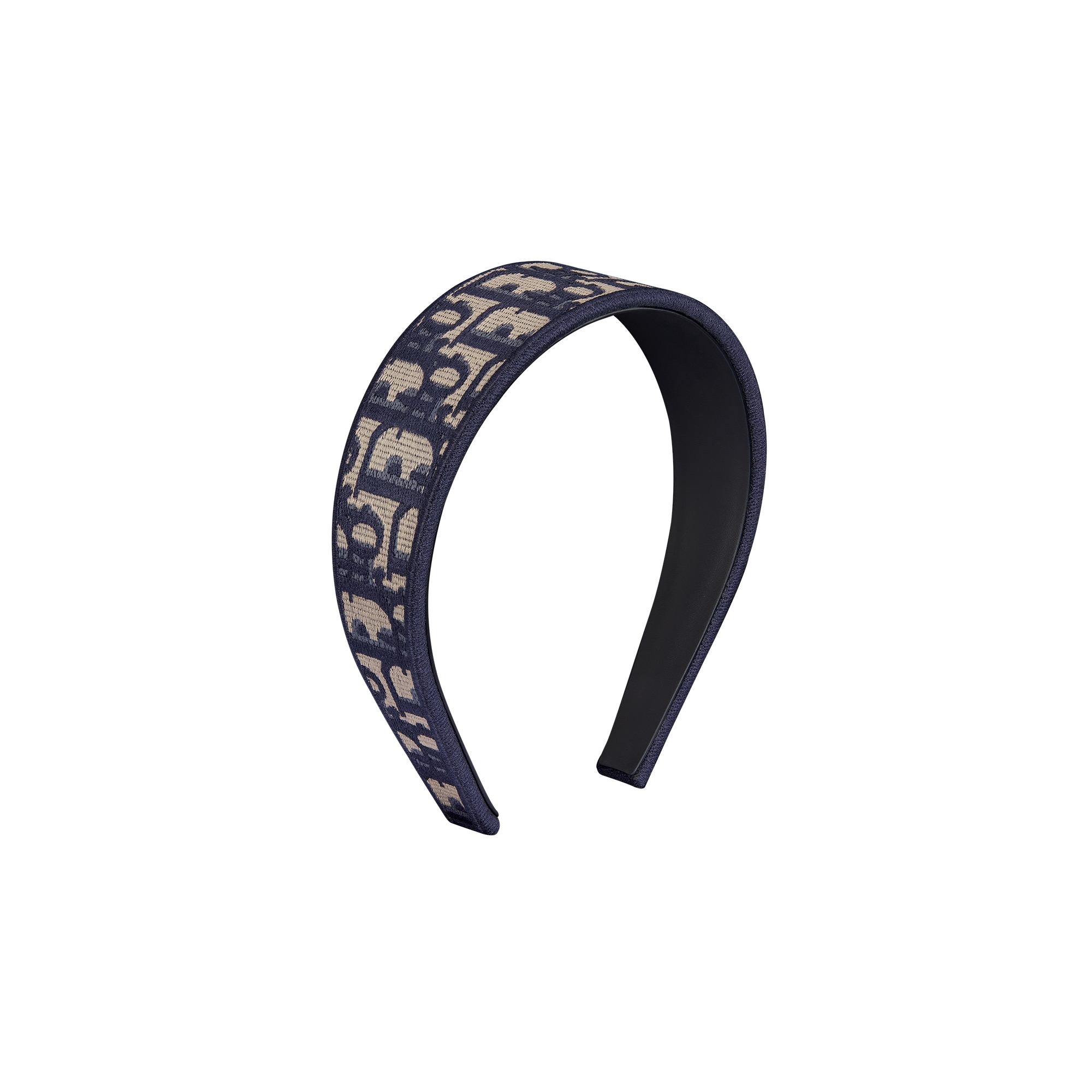 Dior Oblique Dior Band Headband Navy Blue Embroidery E03