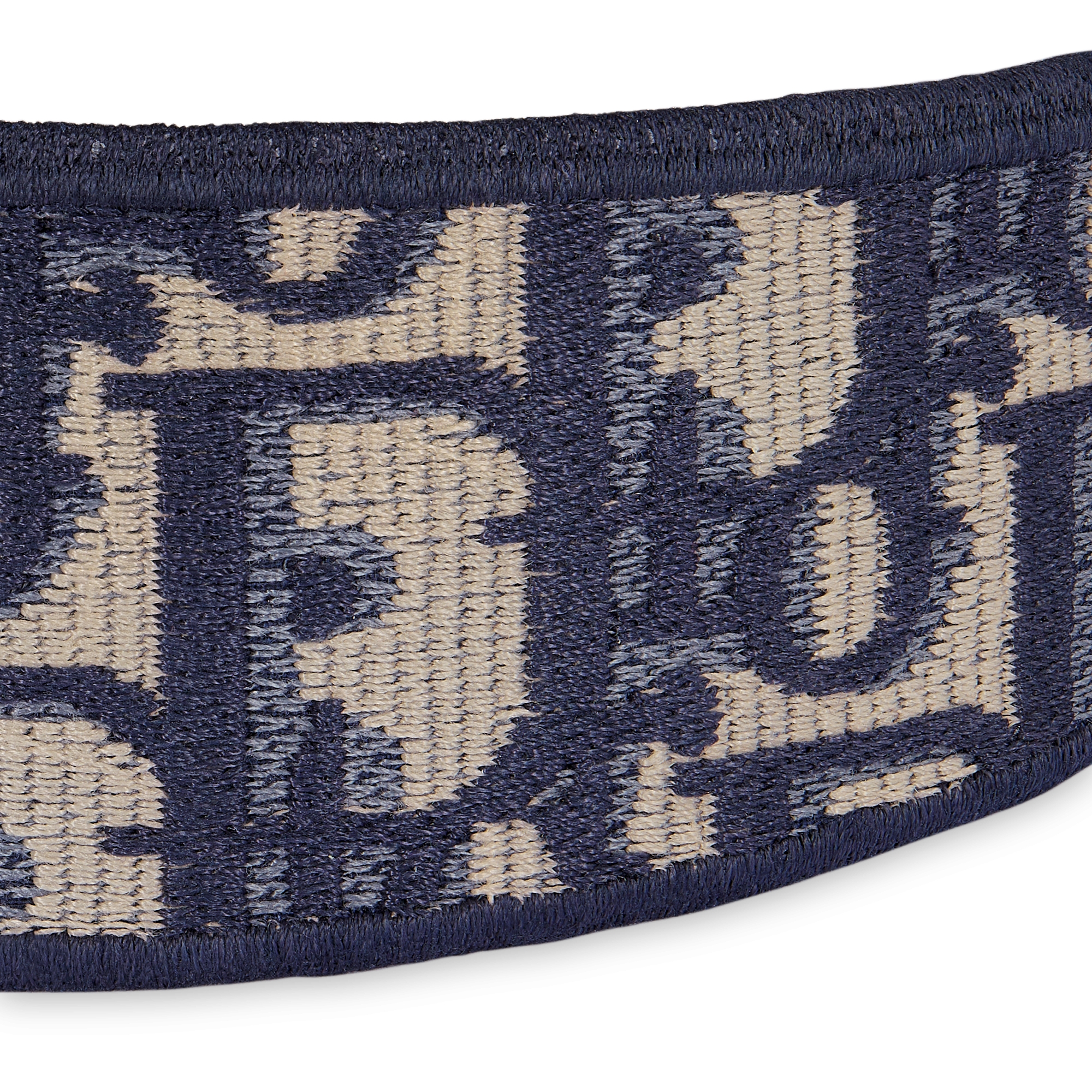 Dior Oblique Dior Band Headband Navy Blue Embroidery E09
