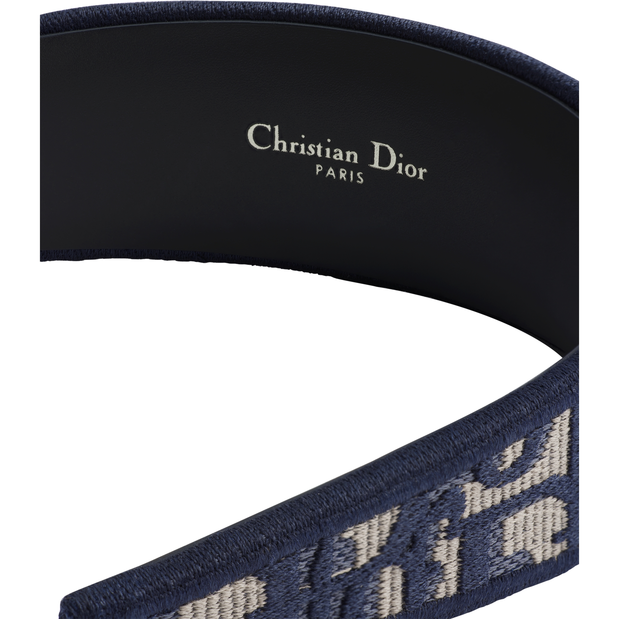 Dior Oblique Dior Band 헤어밴드 네이비 블루 자수 E09