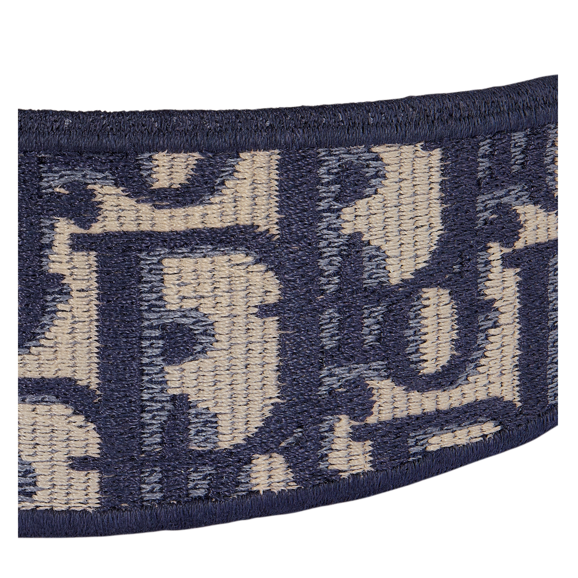 Dior Oblique Dior Band Headband Navy Blue Embroidery E09
