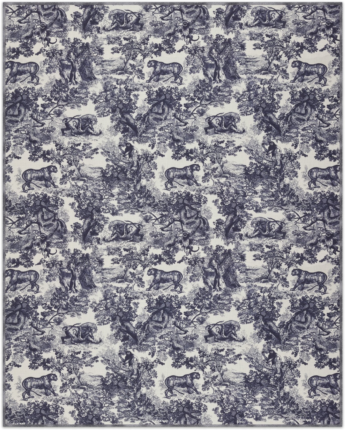 Toile de Jouy Sauvage Stole Unfolded view