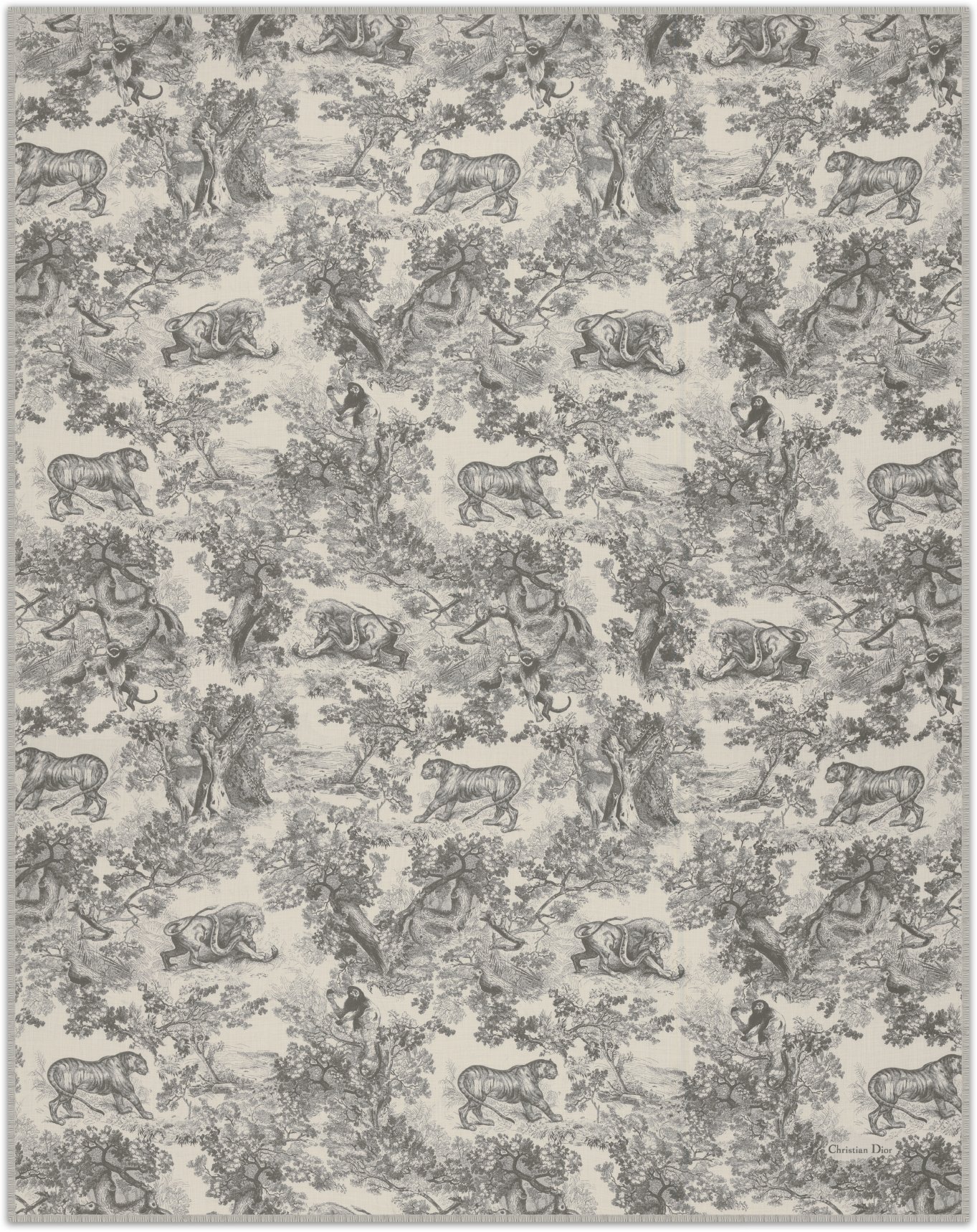 Toile de Jouy Sauvage Stole Unfolded view