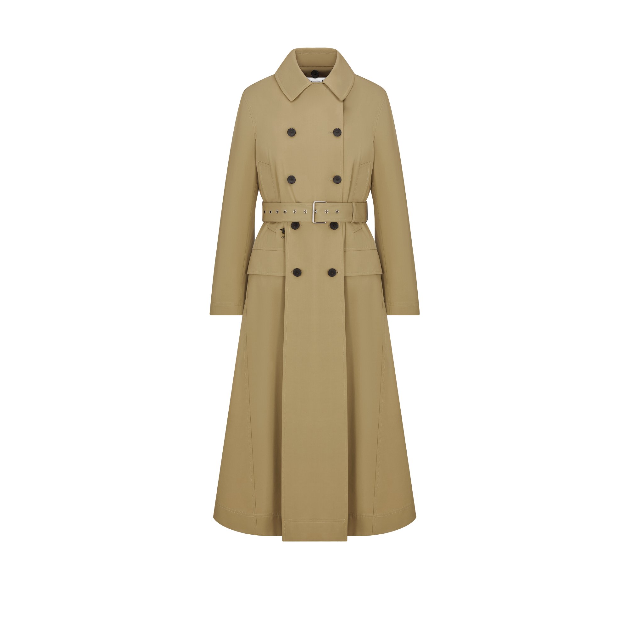 Trench Coat with Removable Macrocannage Vest Beige Cotton Gabardine DIOR
