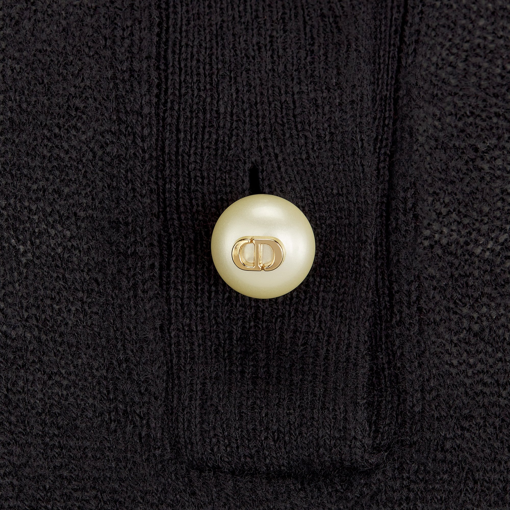 Gebreid vest met knopen - ZWART - 22.00€ - Kiabi