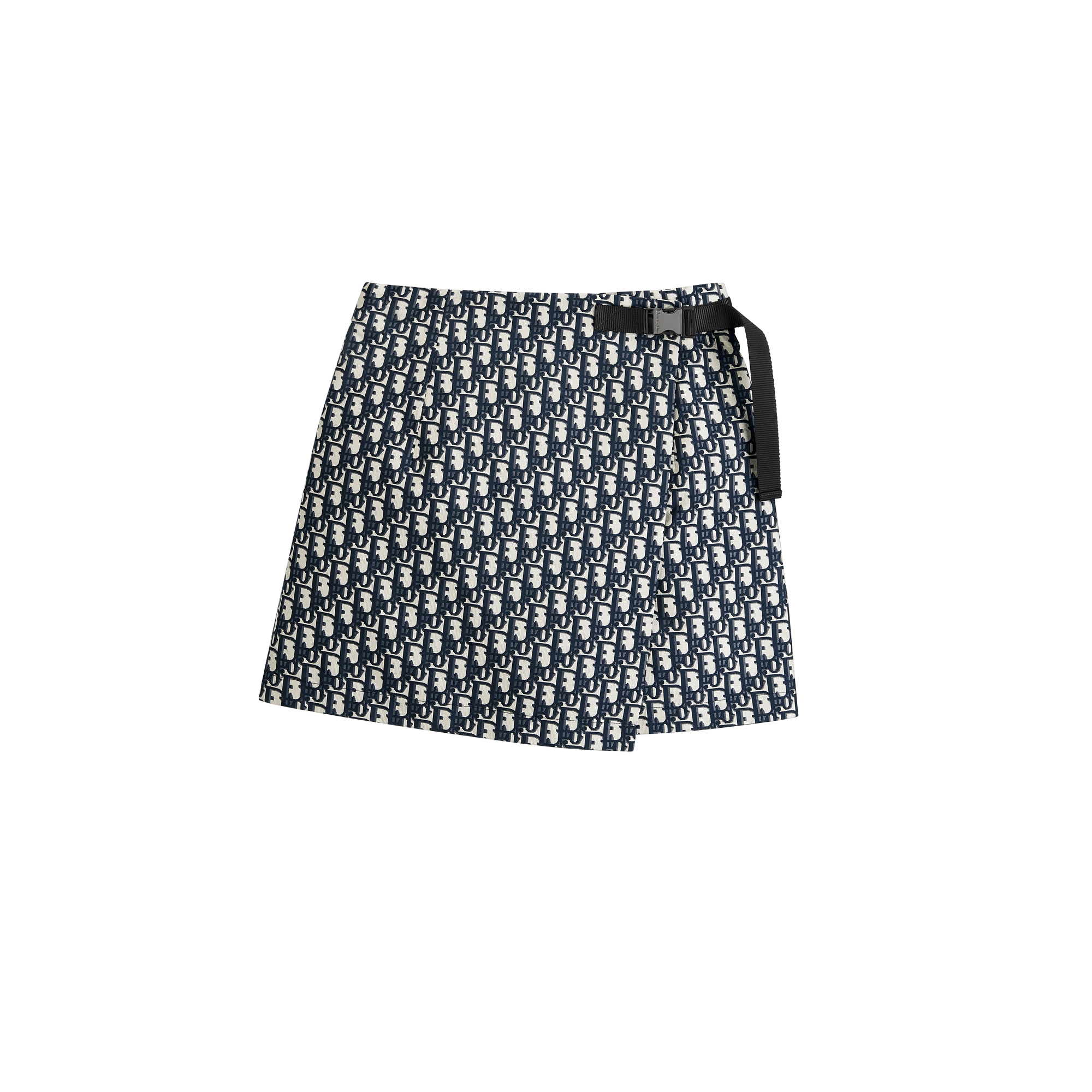 Skort Blue Jacquard Technical Taffeta with Dior Oblique Motif E01