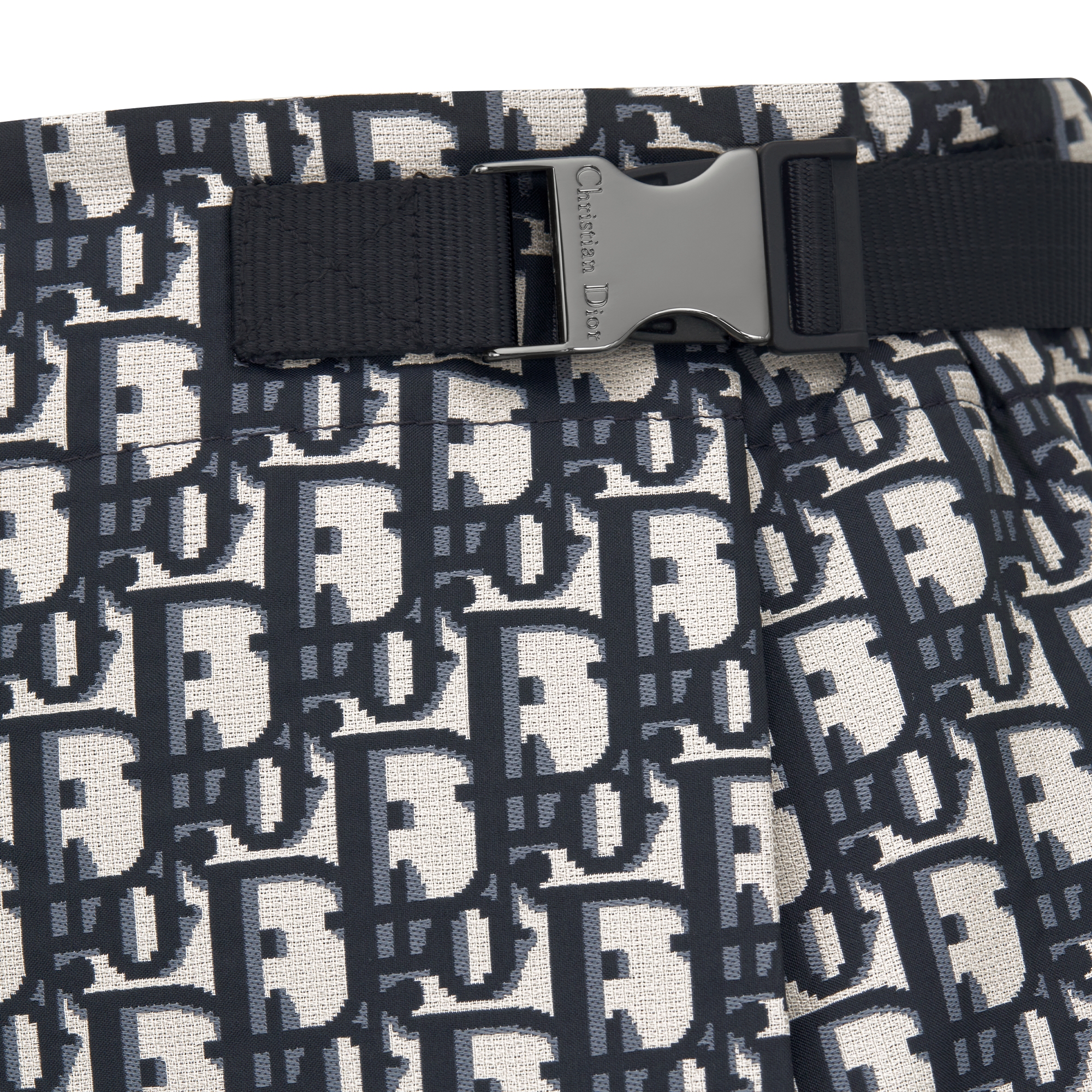 Skort Blue Jacquard Technical Taffeta with Dior Oblique Motif E09