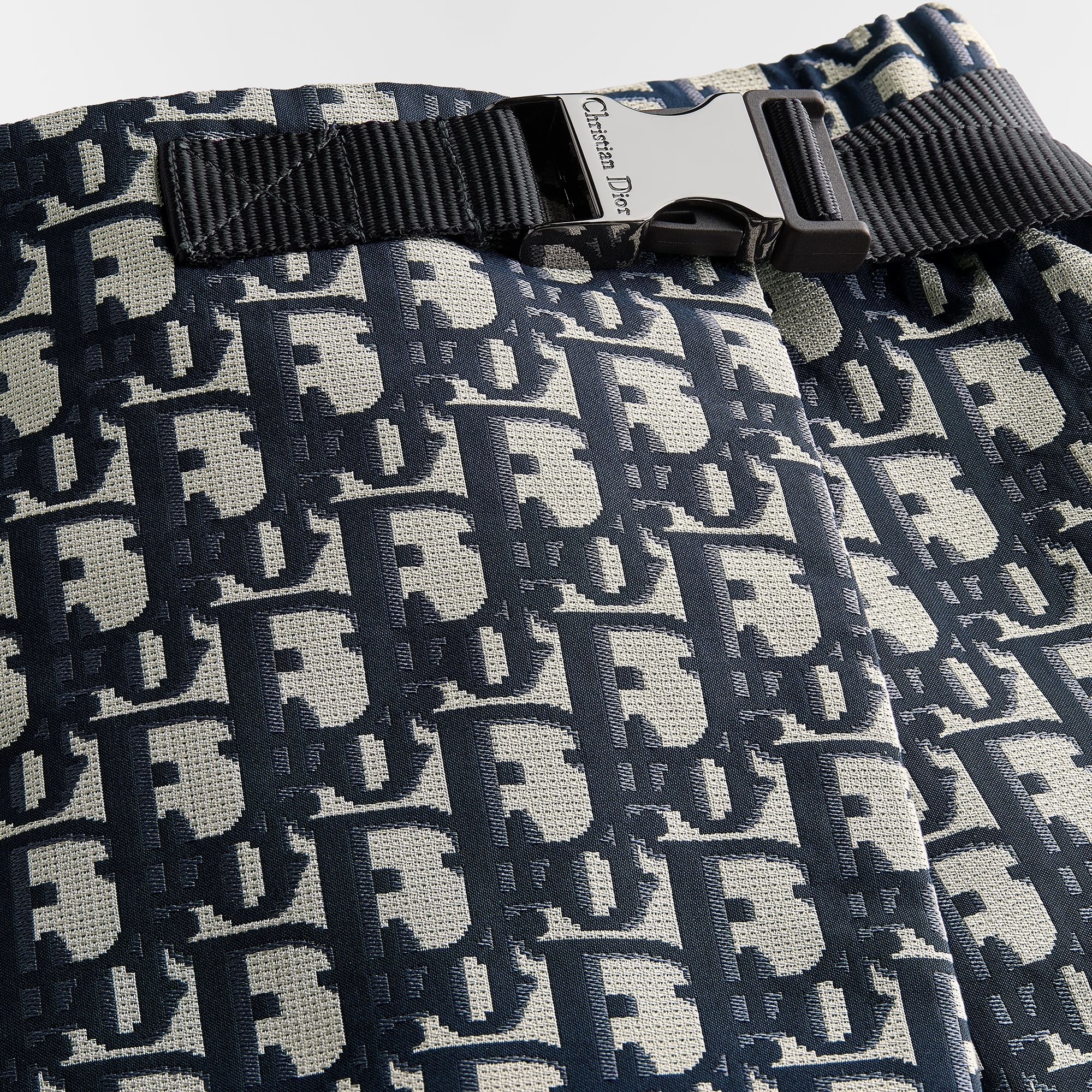 Skort Blue Jacquard Technical Taffeta with Dior Oblique Motif E09