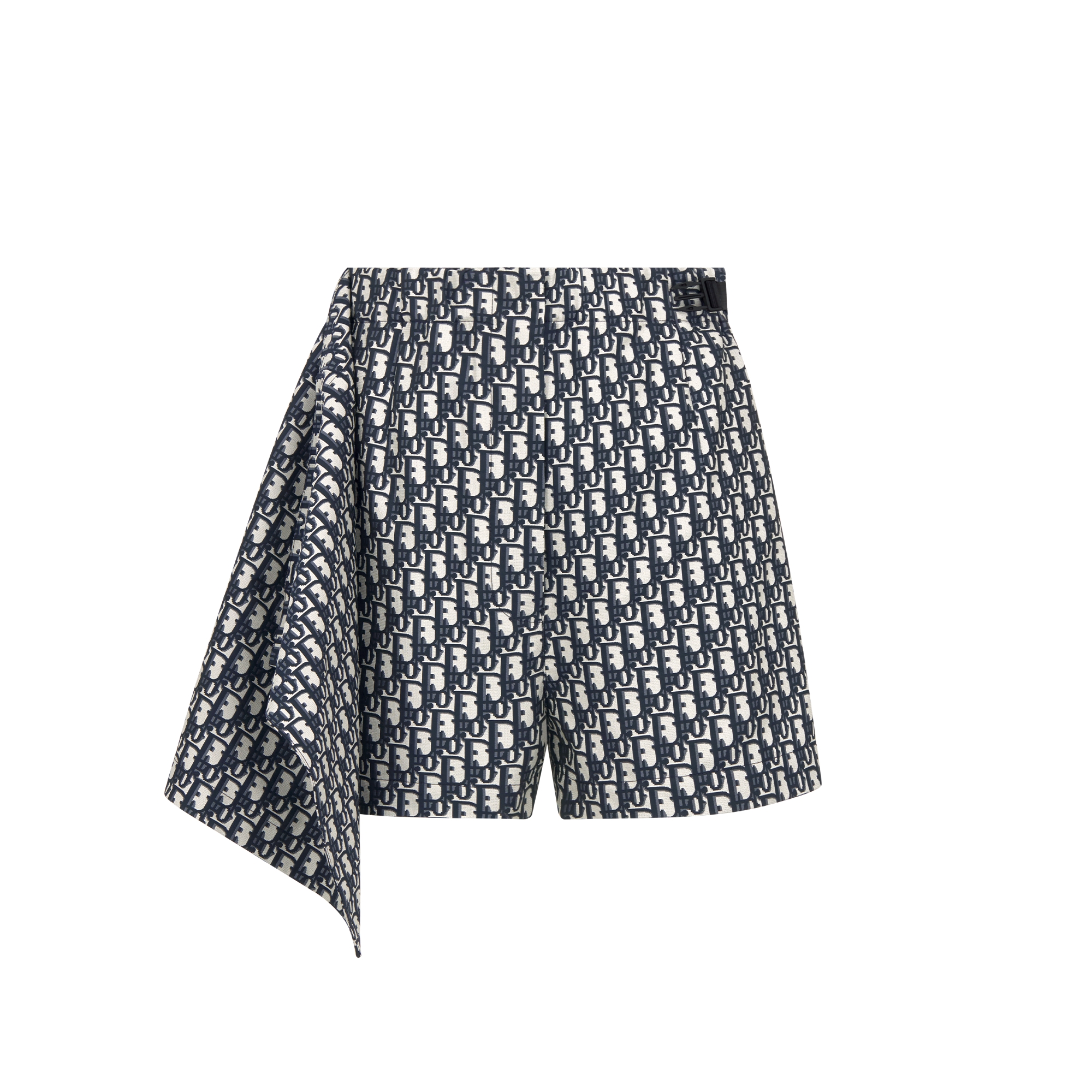 Skort Blue Jacquard Technical Taffeta with Dior Oblique Motif E10