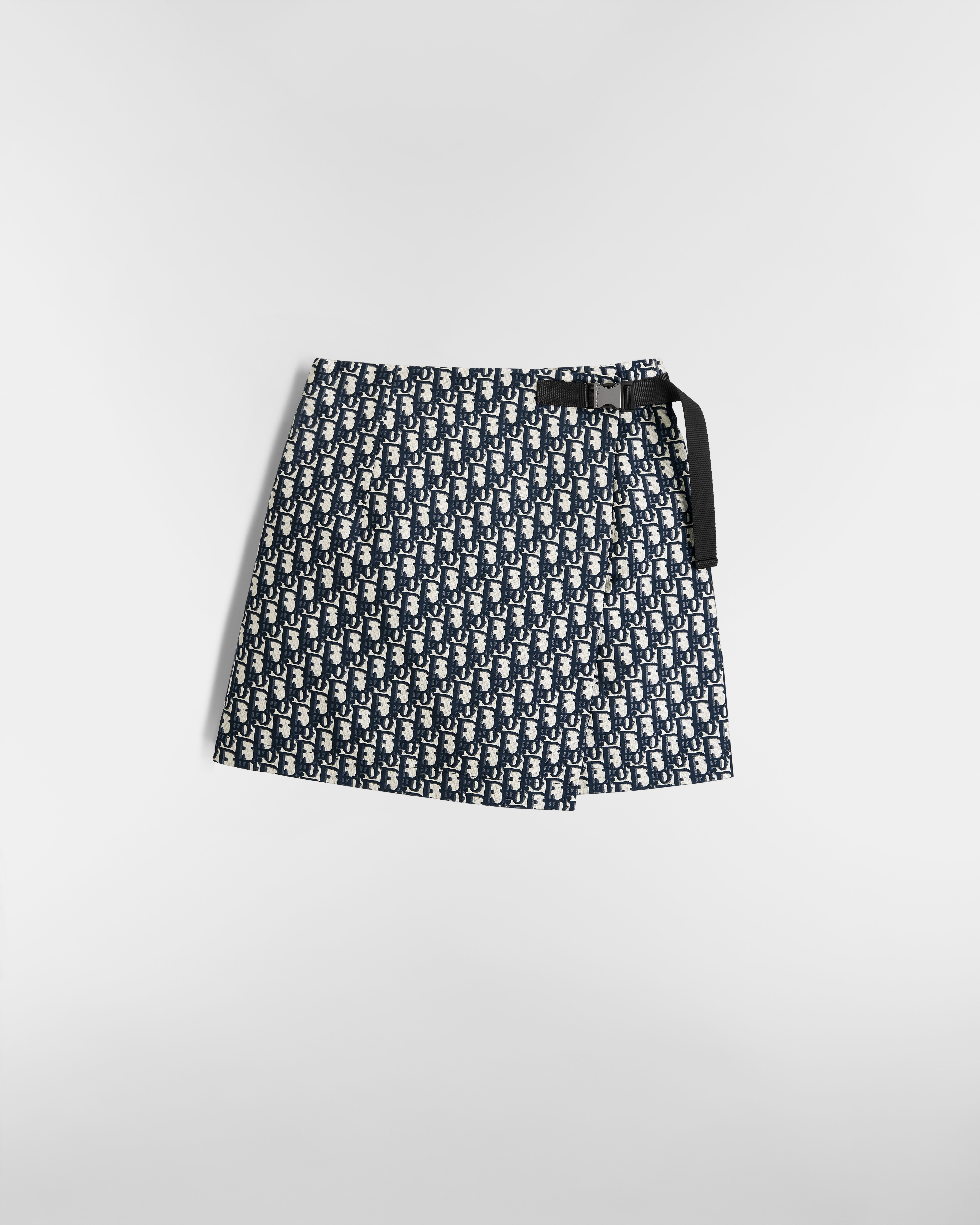 Short portefeuille Jacquard de taffetas technique à motif Dior Oblique bleu E01