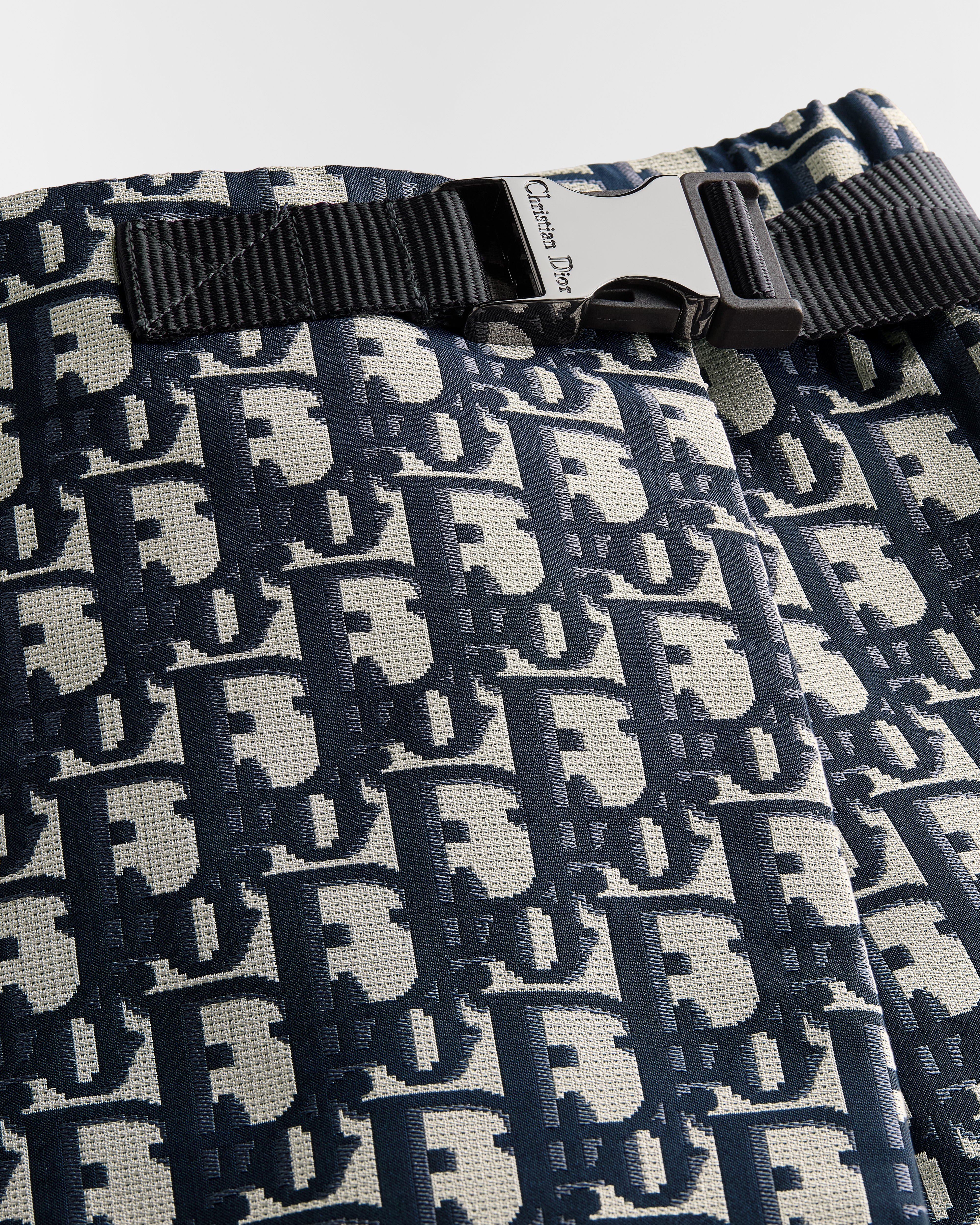 Skort Blue Jacquard Technical Taffeta with Dior Oblique Motif E09