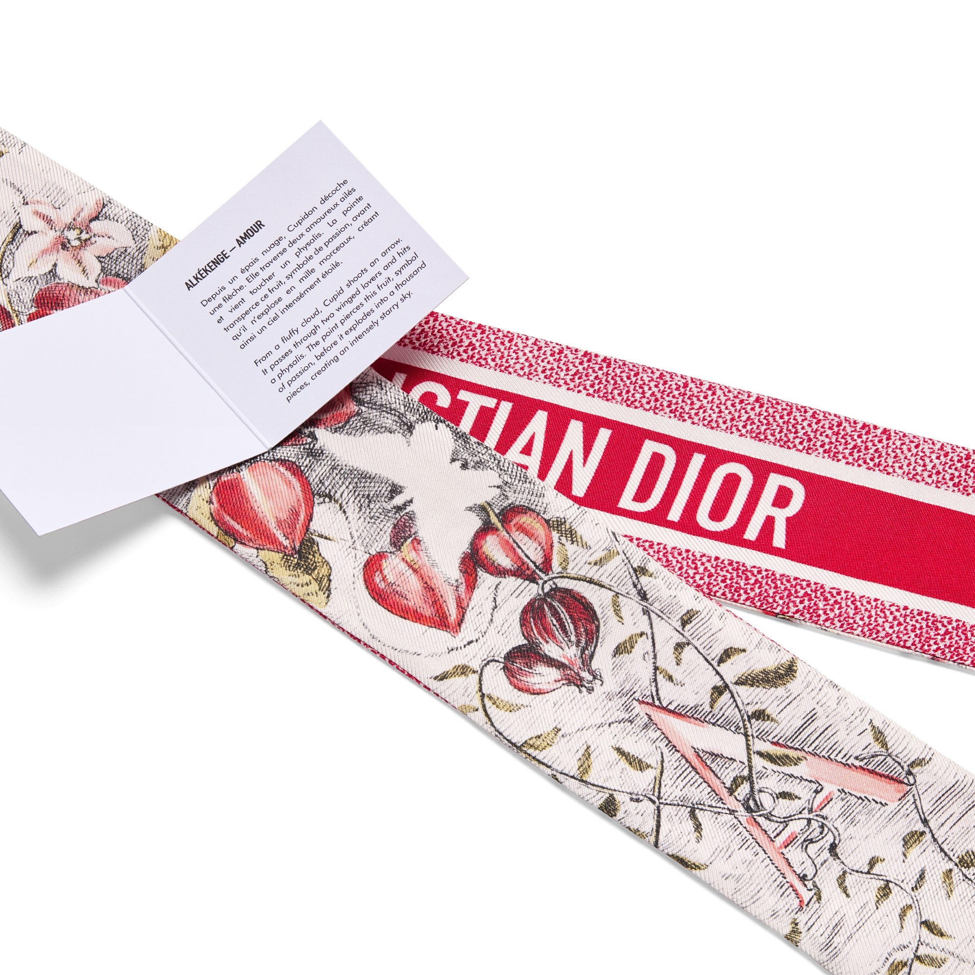 Mitzah ABCDior A Alkékenge - Amour Twill de soie ivoire multicolore E09