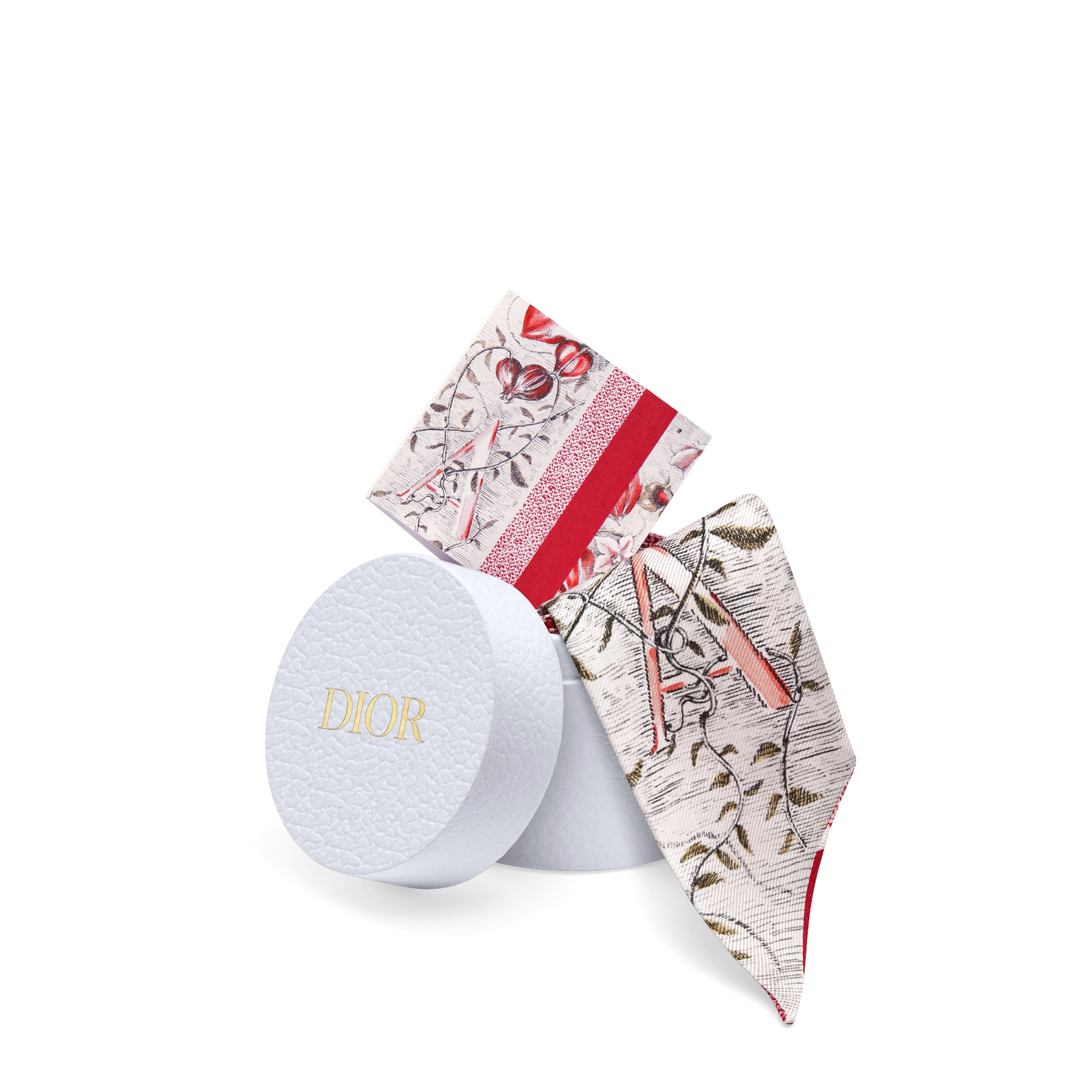 Mitzah ABCDior A Alkékenge - Amour Twill de soie ivoire multicolore E10