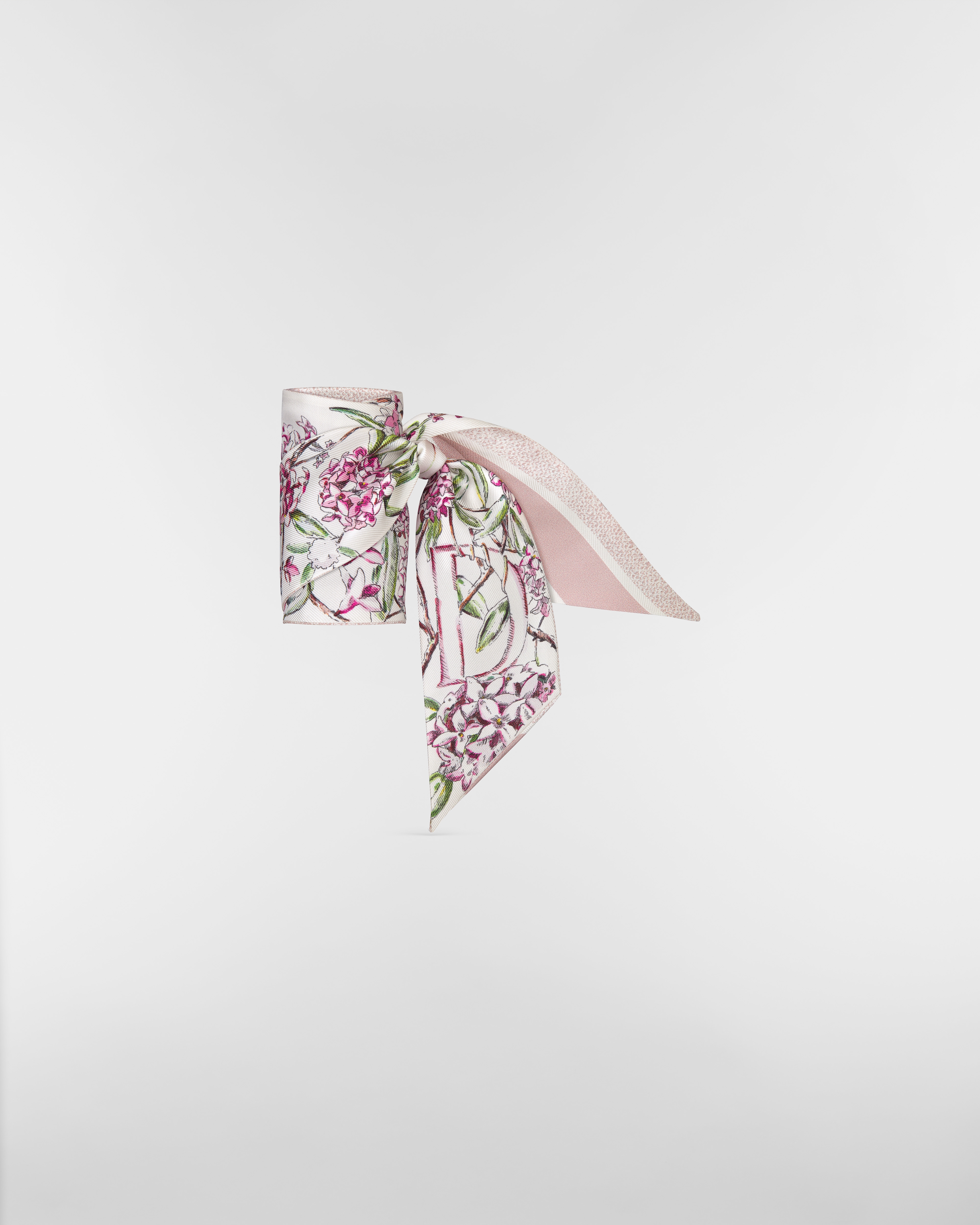 ABCDior D Daphné - Daphné Mitzah Scarf Ivory Multicolor Silk Twill E03