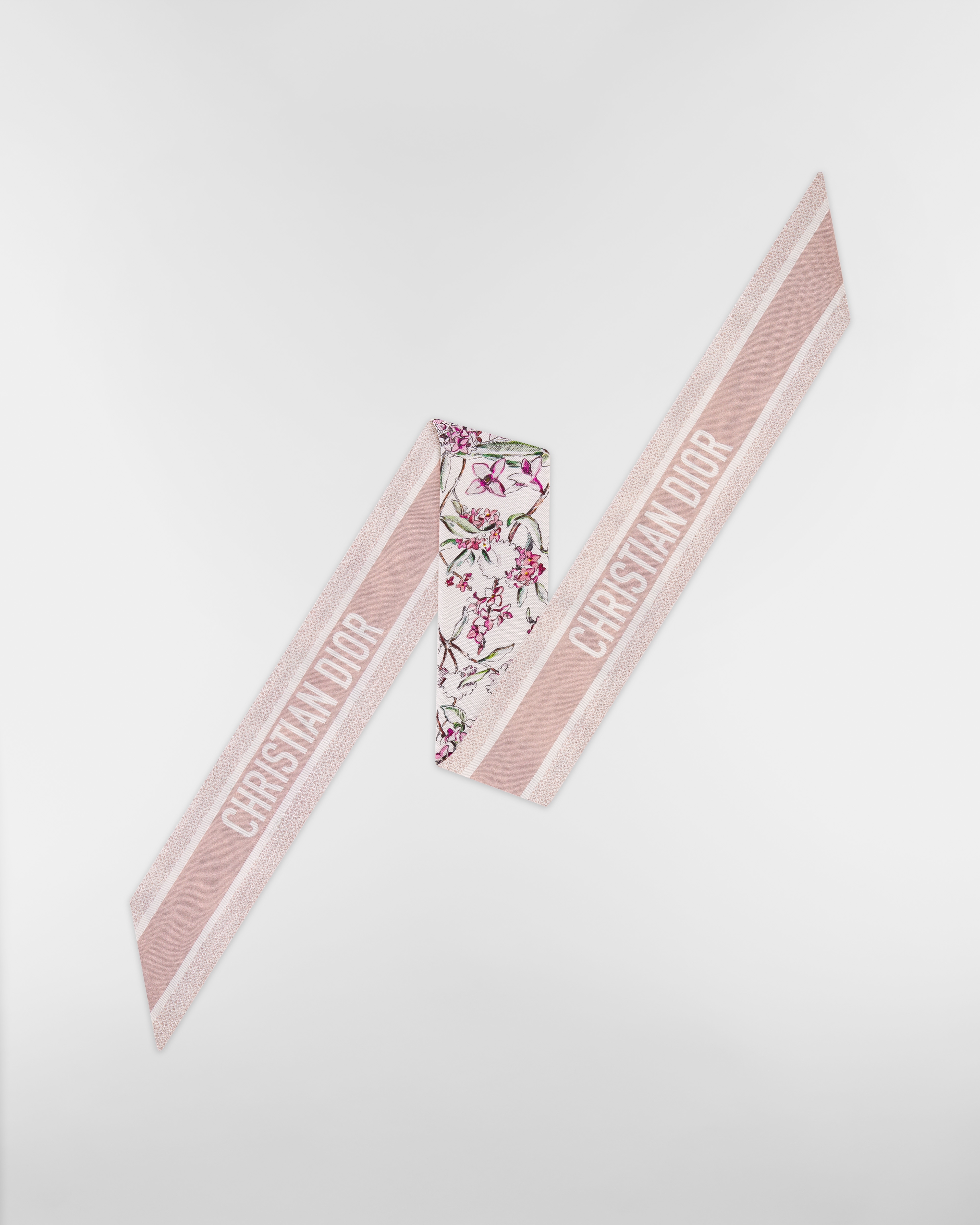 ABCDior D Daphné - Daphné Mitzah Scarf Ivory Multicolor Silk Twill E08