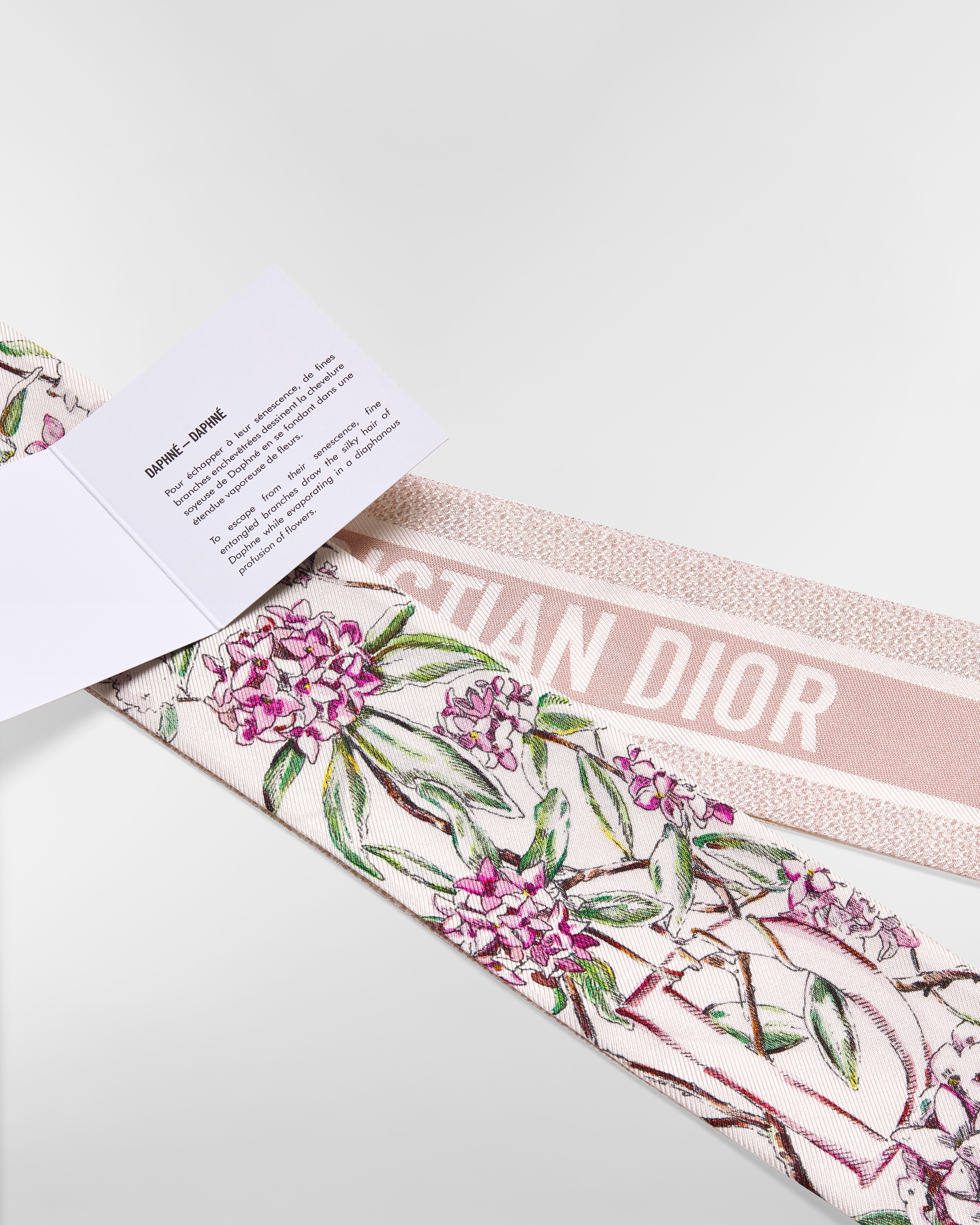 ABCDior D Daphné - Daphné Mitzah Scarf Ivory Multicolor Silk Twill E09
