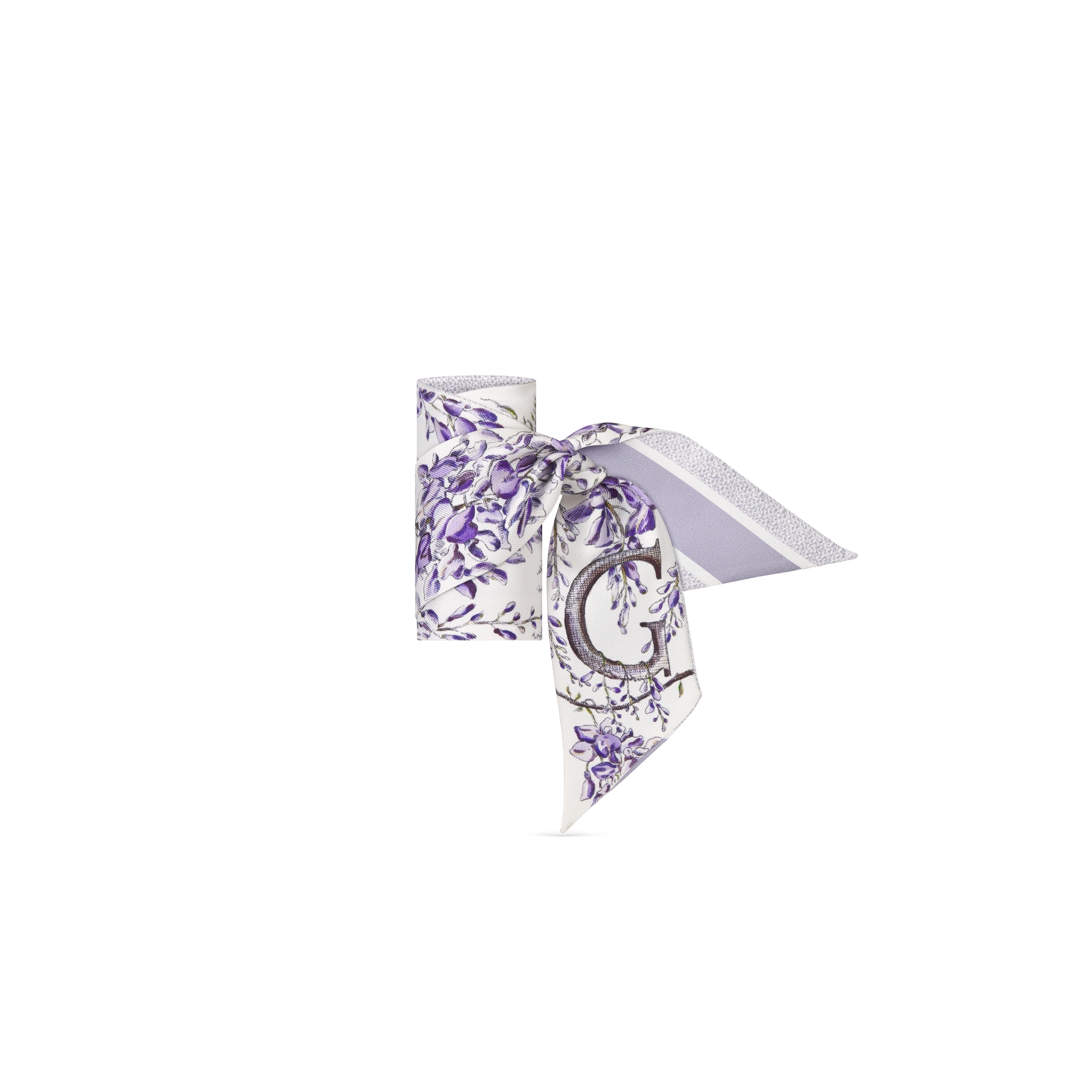 ABCDior G Glycine - Grâce du Printemps Mitzah Scarf Ivory Multicolor Silk Twill E03