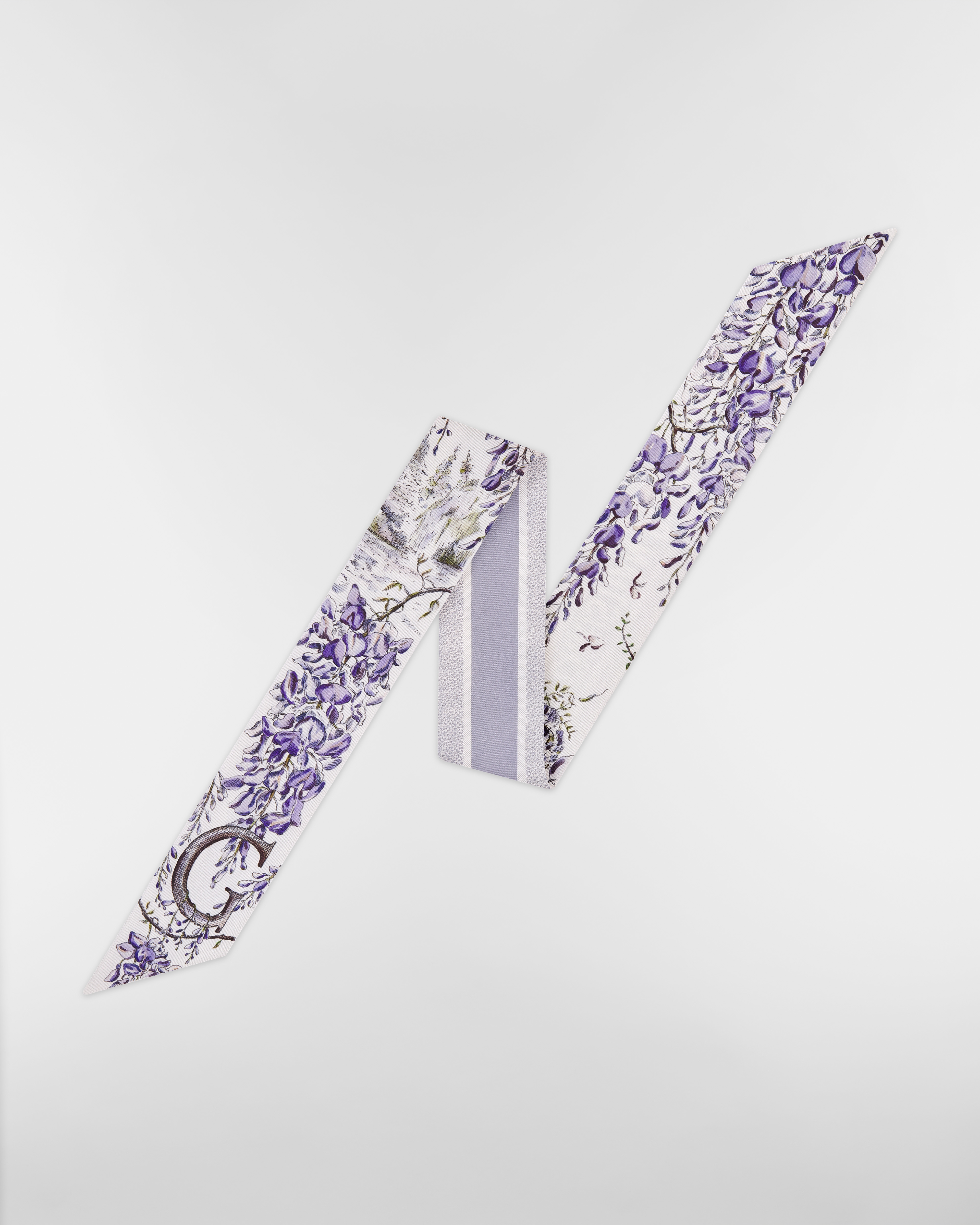 ABCDior ミッツァ スカーフ G Glycine - Grâce du Printemps シルクツイル E01