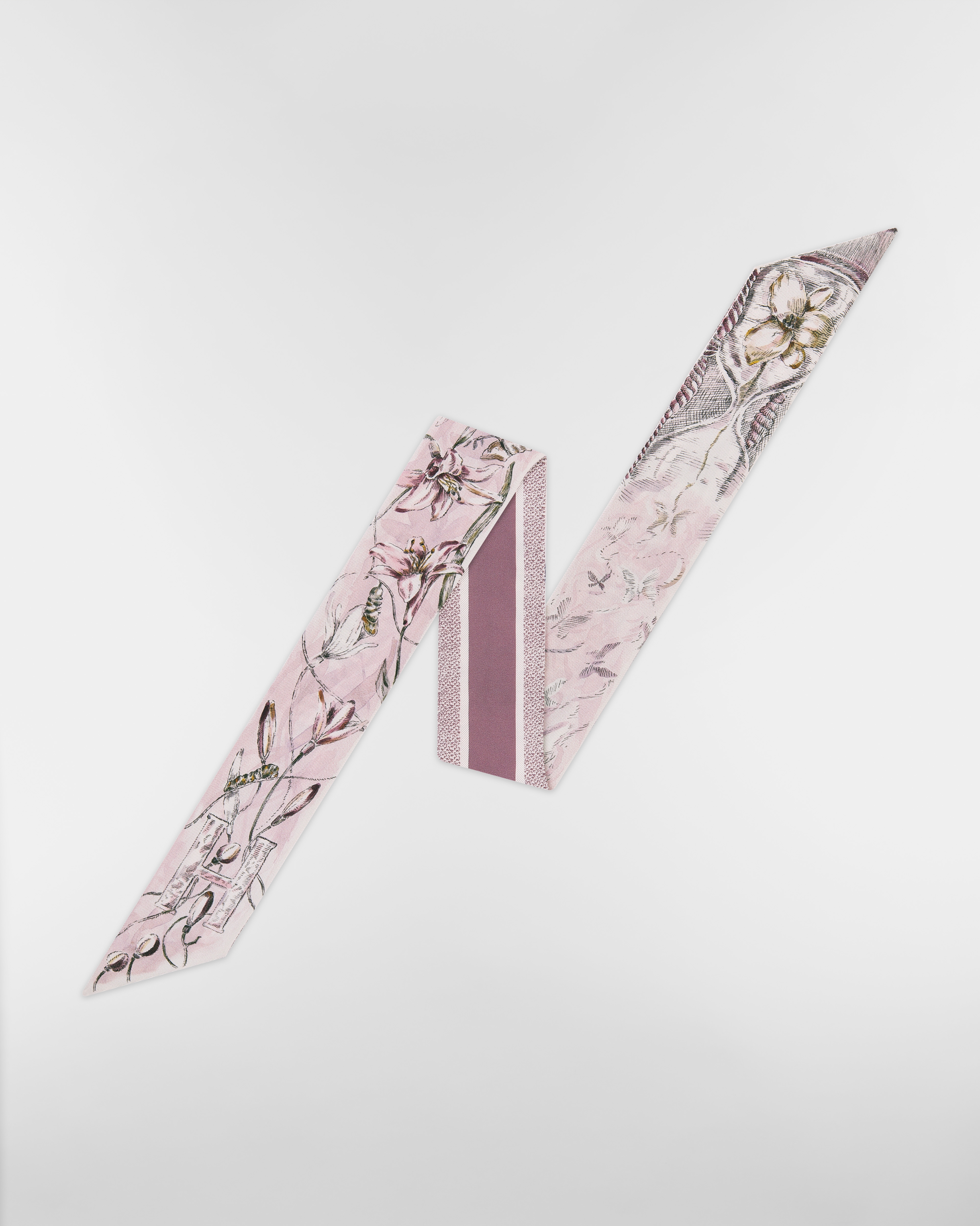 ABCDior ミッツァ スカーフ H Hémérocalle - Heures シルクツイル E01