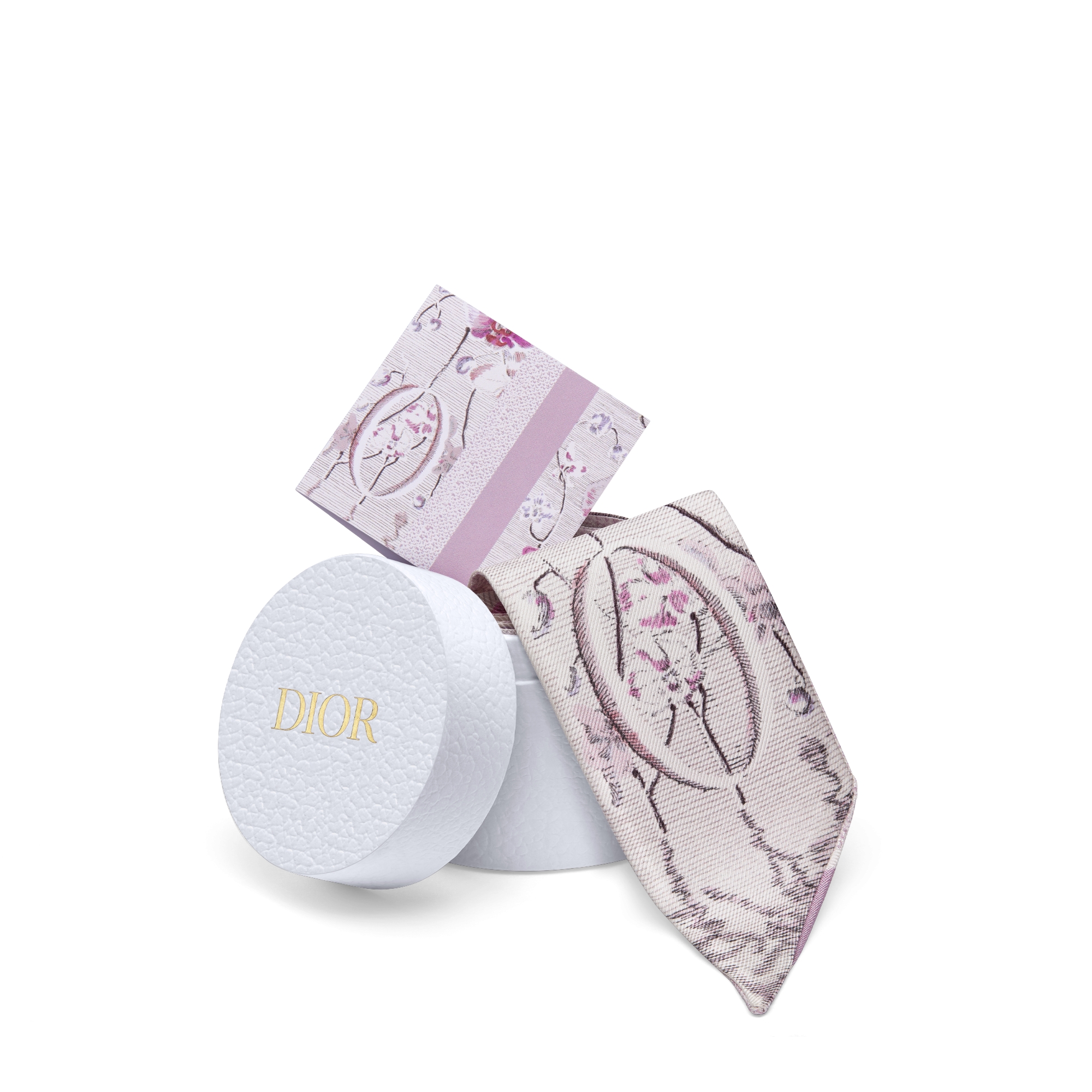 ABCDior O Orchidée – Ombre Mitzah Tuch Seidentwill in Elfenbein/Mehrfarbig E10