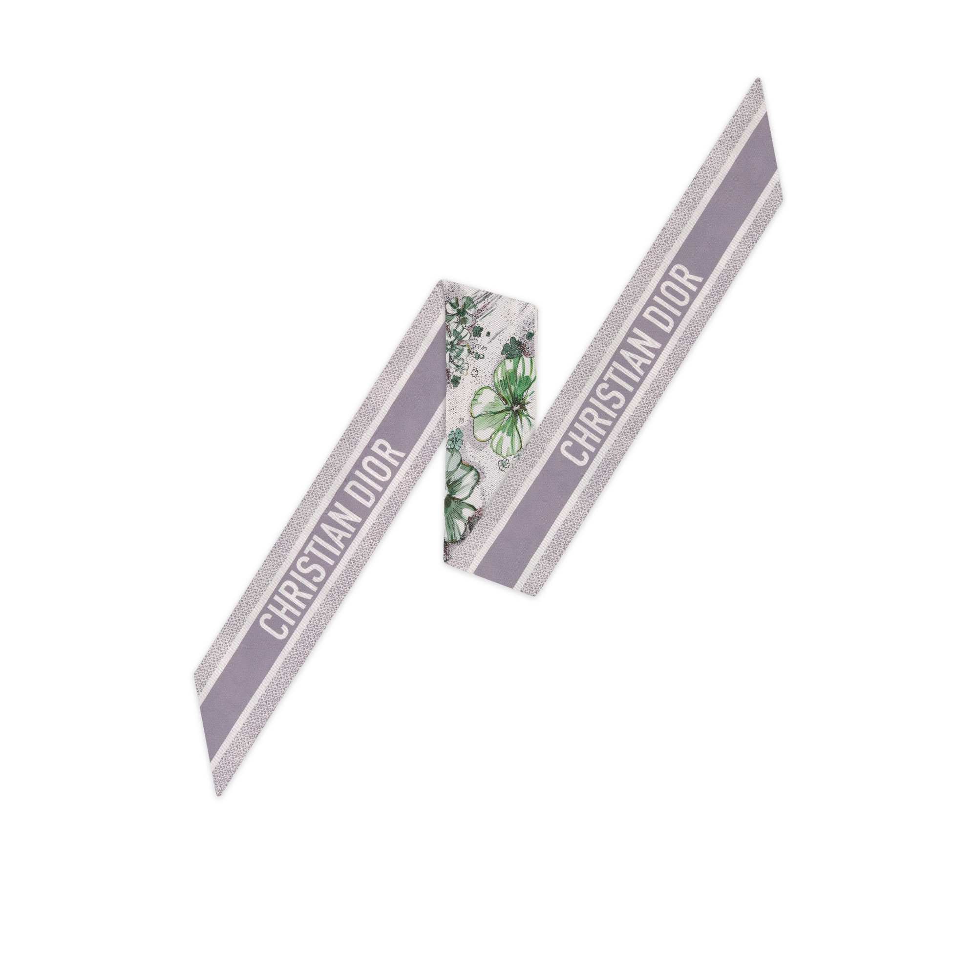 ABCDior Q Quadrilobe - Quand Vient le Soir Mitzah Scarf Ivory Multicolor Silk Twill E08