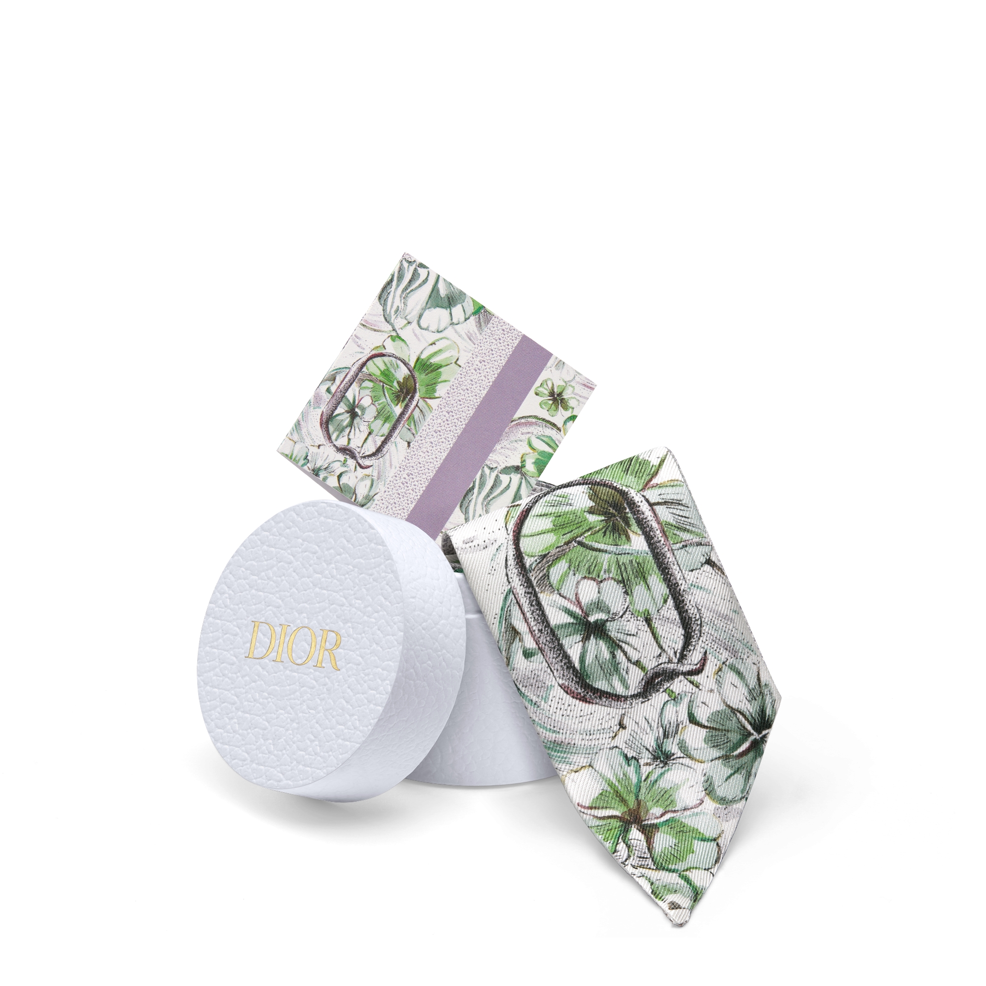 ABCDior Q Quadrilobe - Quand Vient le Soir Mitzah Scarf Ivory Multicolor Silk Twill E10