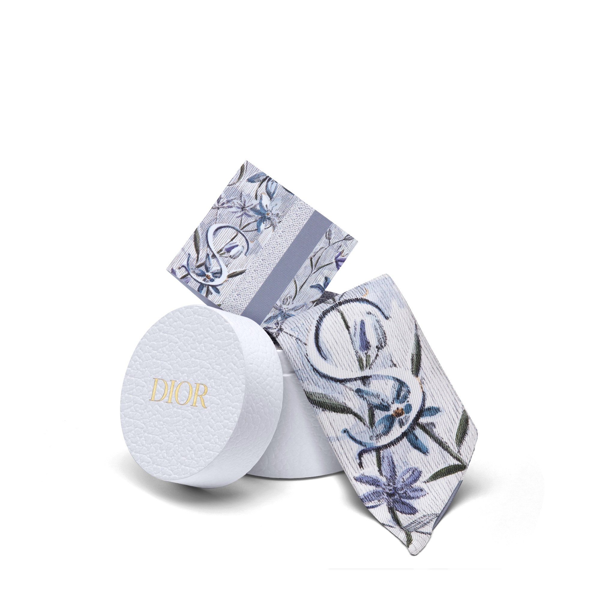 ABCDior S Scille - Souffler Mitzah Scarf Ivory Multicolor Silk Twill E10