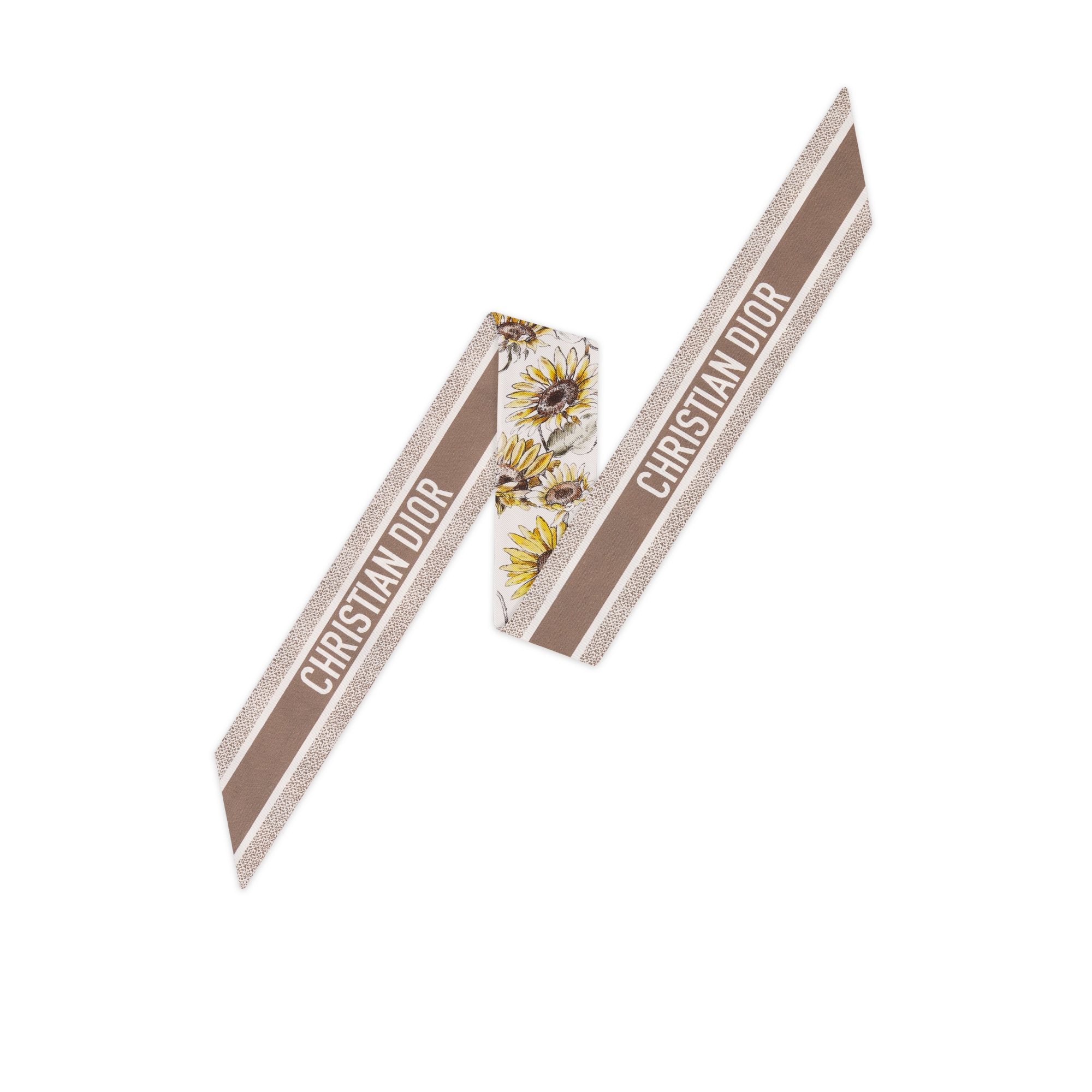 ABCDior T Tournesol - Trésor Mitzah Scarf Ivory Multicolor Silk Twill E08