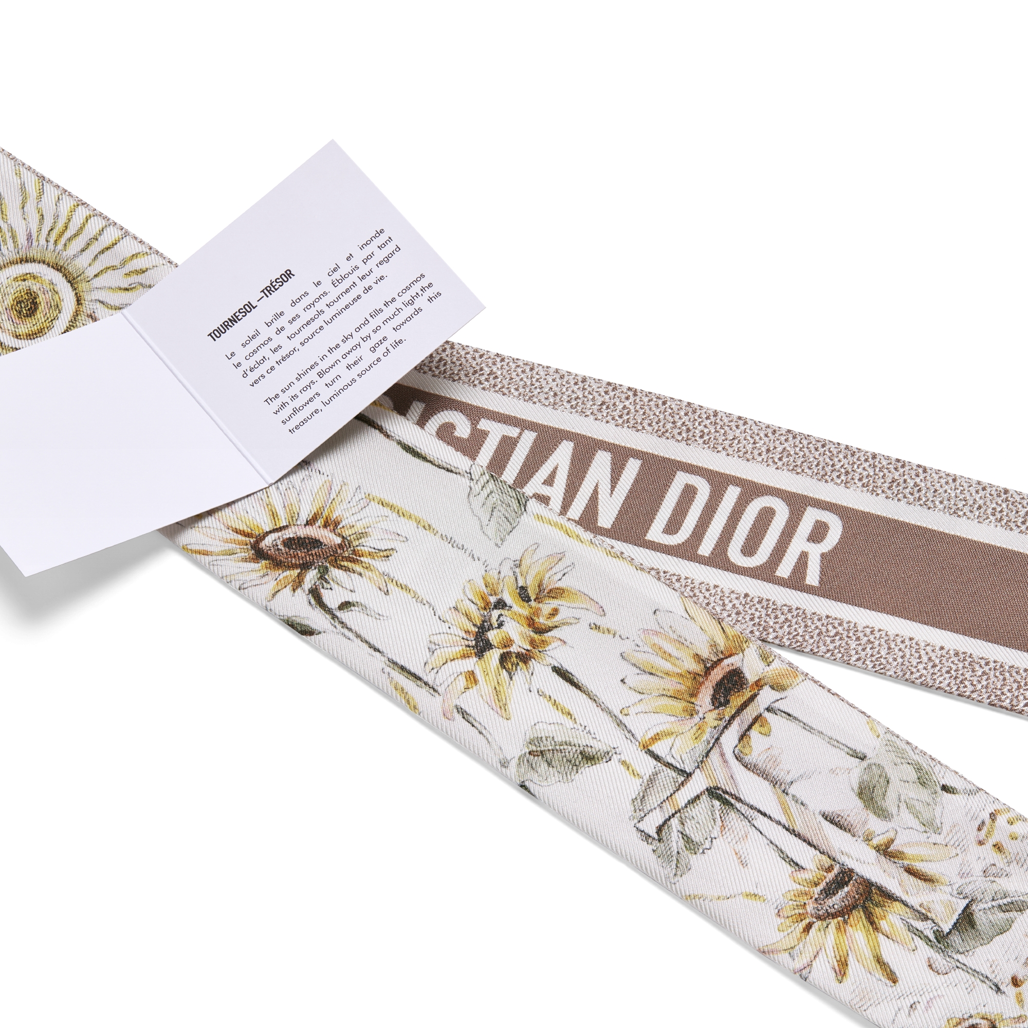 ABCDior T Tournesol - Trésor Mitzah Scarf Ivory Multicolor Silk Twill E09