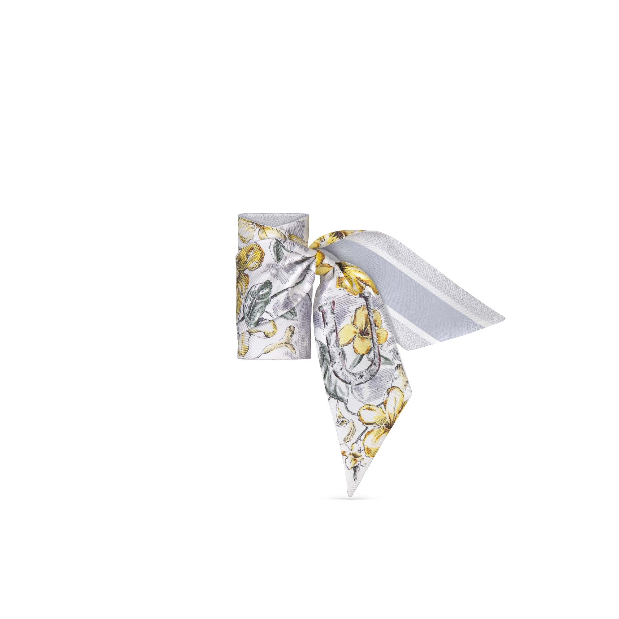 ABCDior U Uncarina - Univers Mitzah Scarf Ivory Multicolor Silk Twill E03