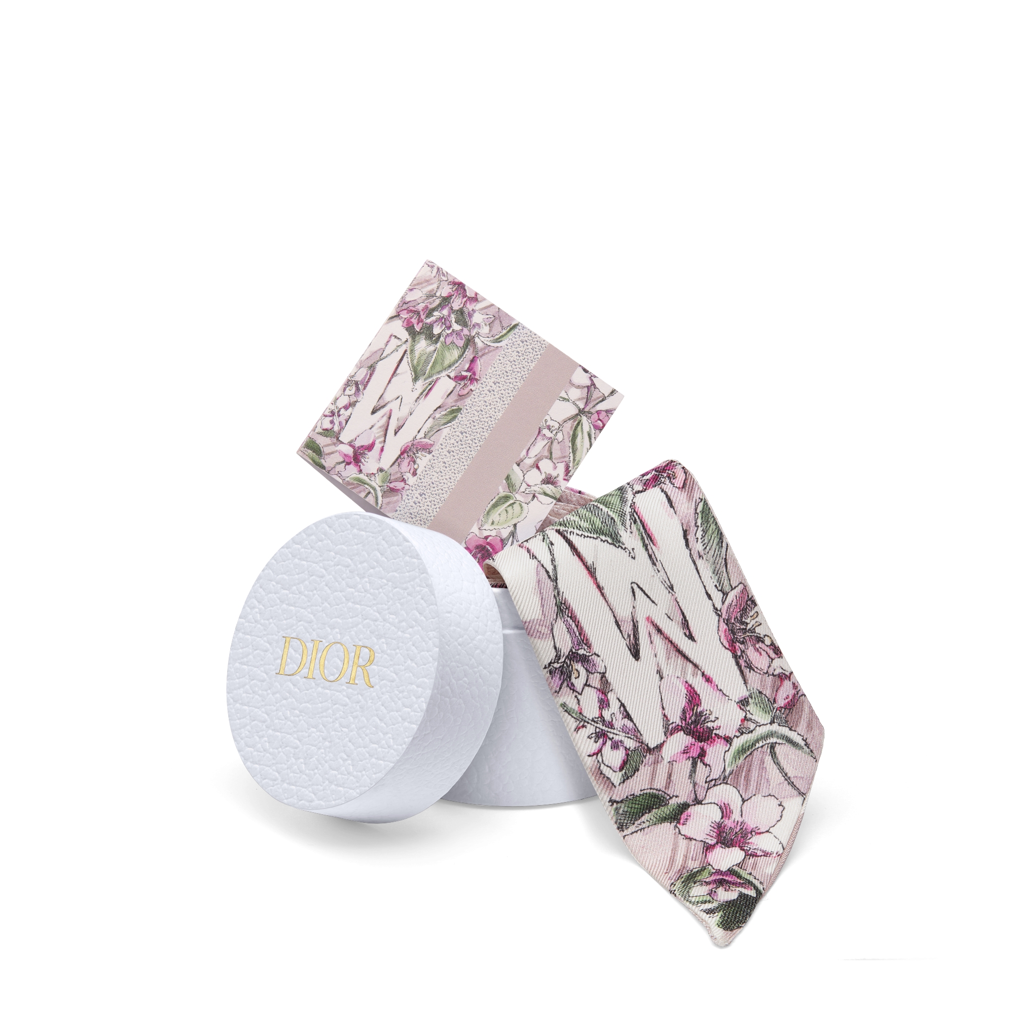 ABCDior W Weigela - Wax Mitzah Scarf Ivory Multicolor Silk Twill E10