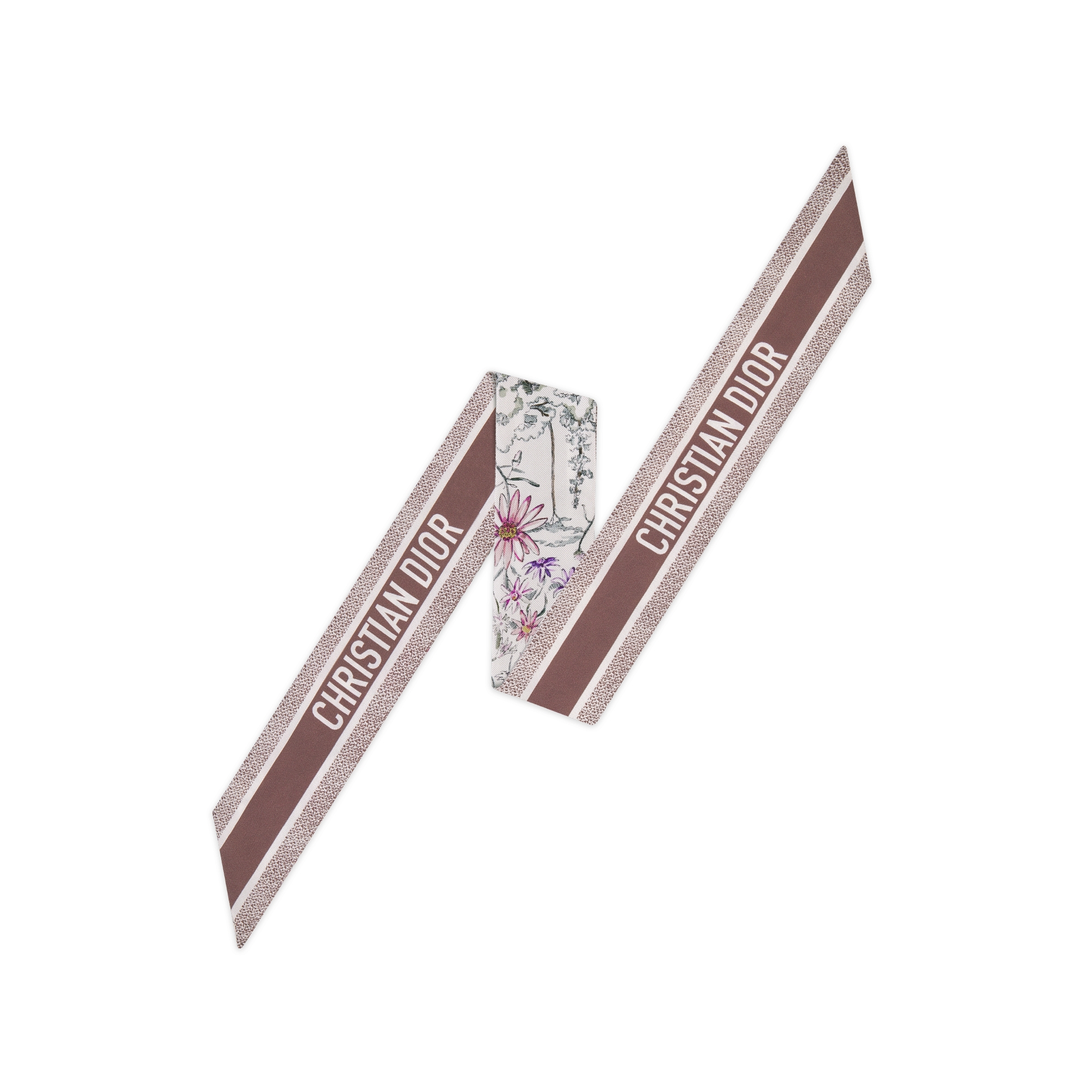 ABCDior X Xylia - Xeranthemum Mitzah Scarf Ivory Multicolor Silk Twill E08